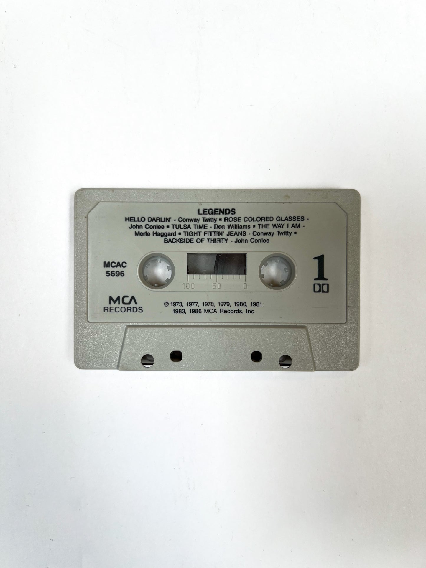 Cassette Tape - Various Artists - Country Legends - 1986