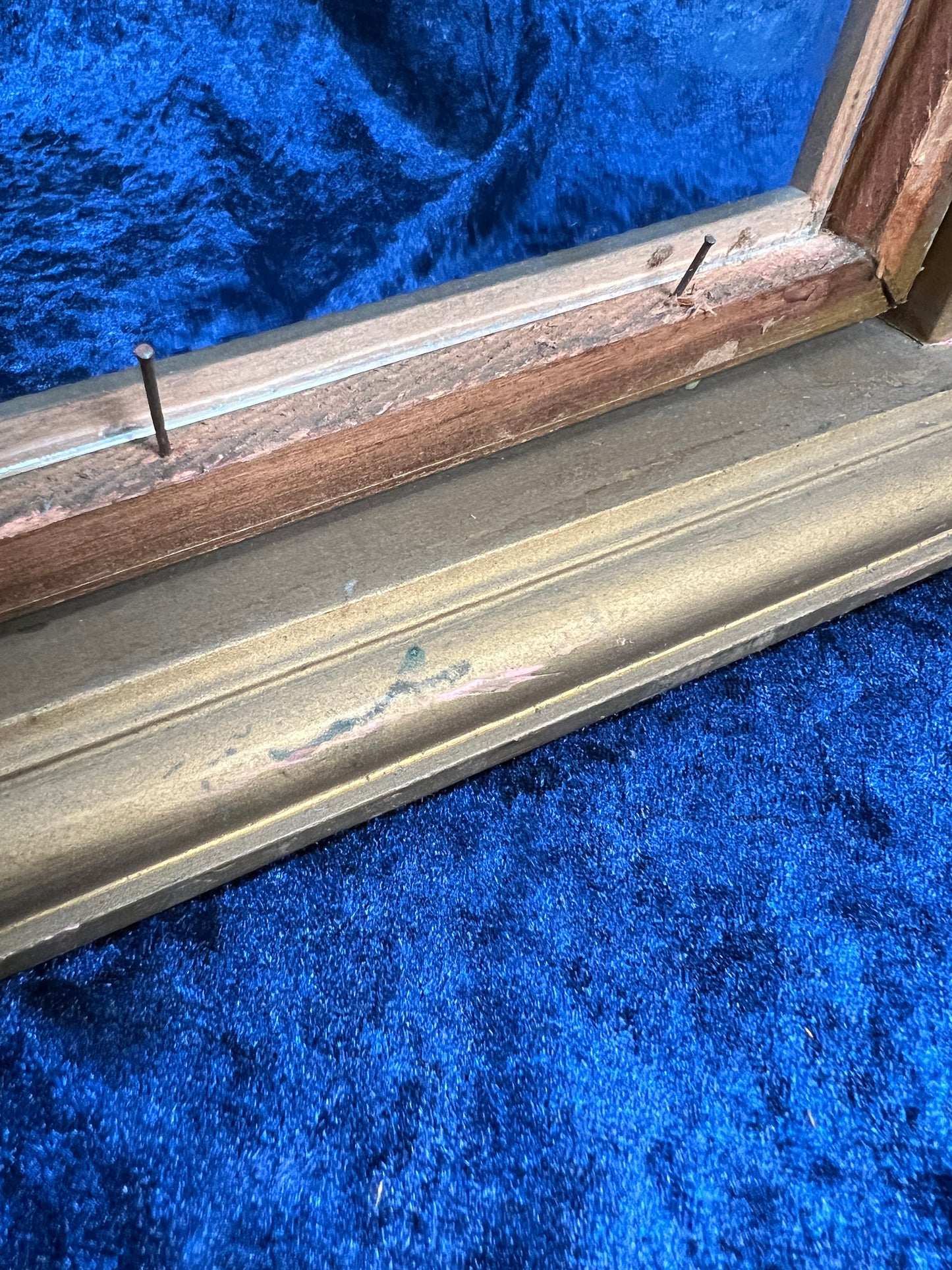Antique Art Deco Picture Frame – Gold & Charcoal Ornate Tilt Design