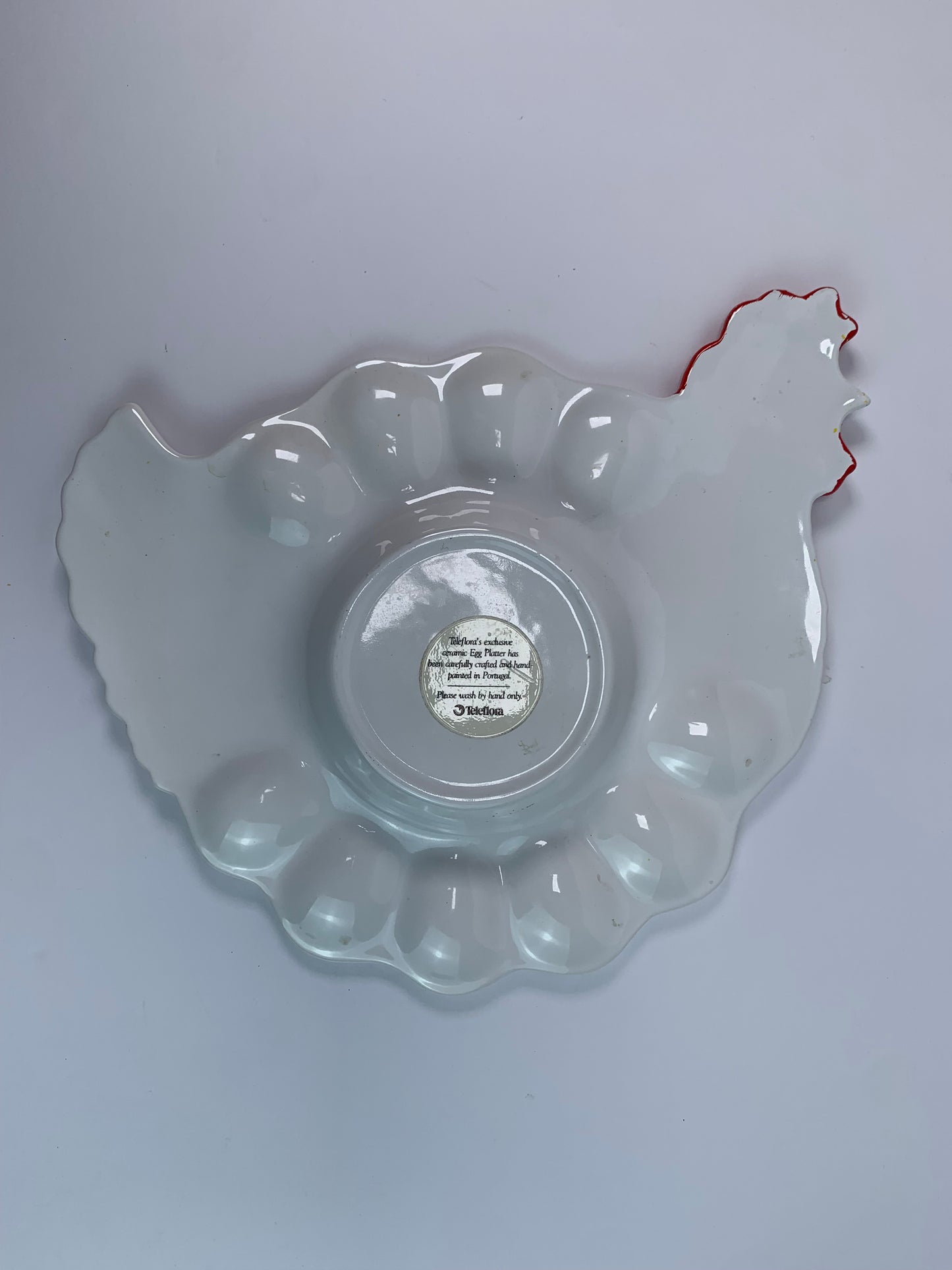 Vintage Serveware - Deviled Egg Plate - Chicken - Teleflora