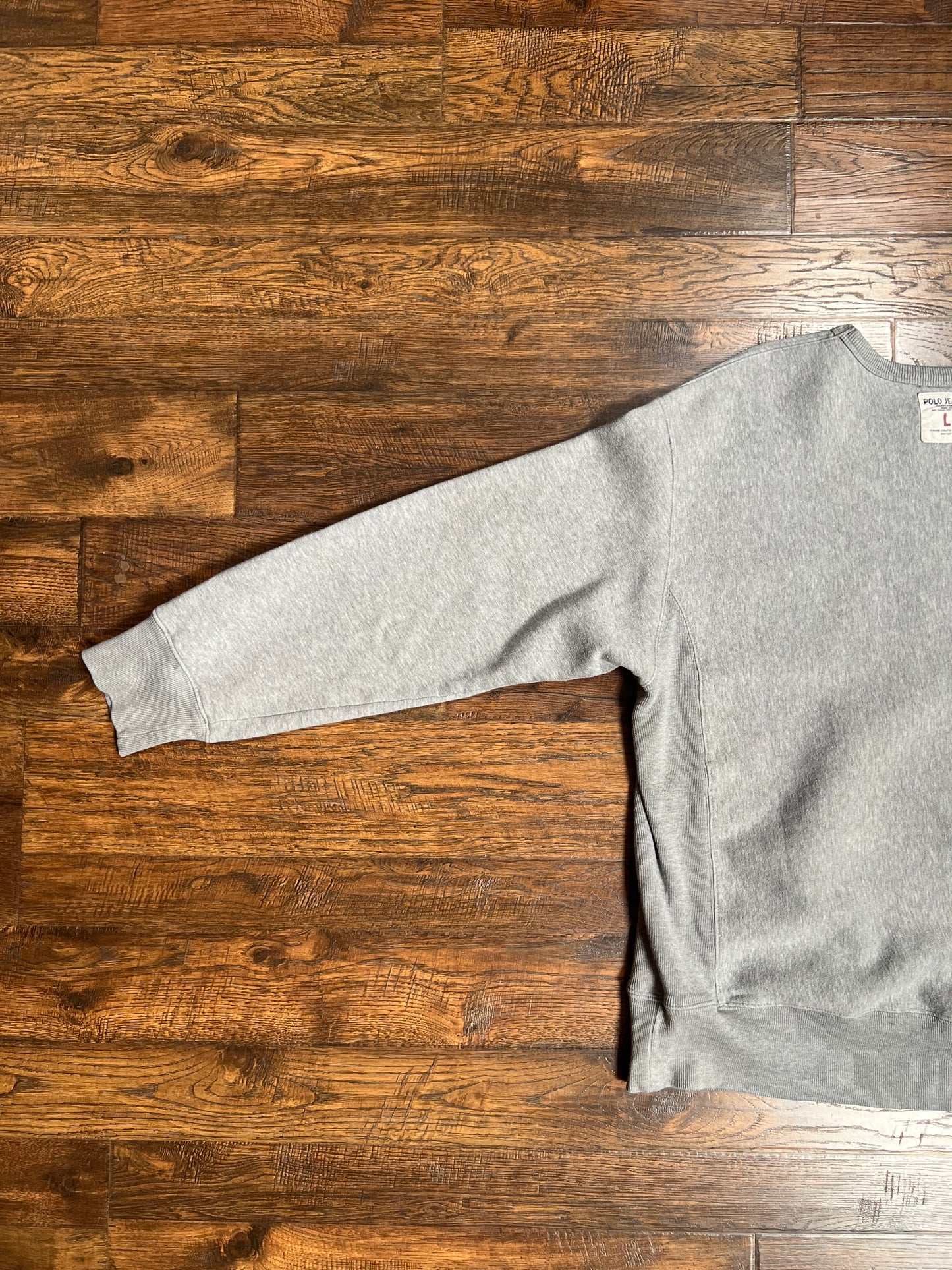 Vintage Clothing - Pullover Crewneck Sweatshirt - Light Grey - Polo Ralph Lauren - Large