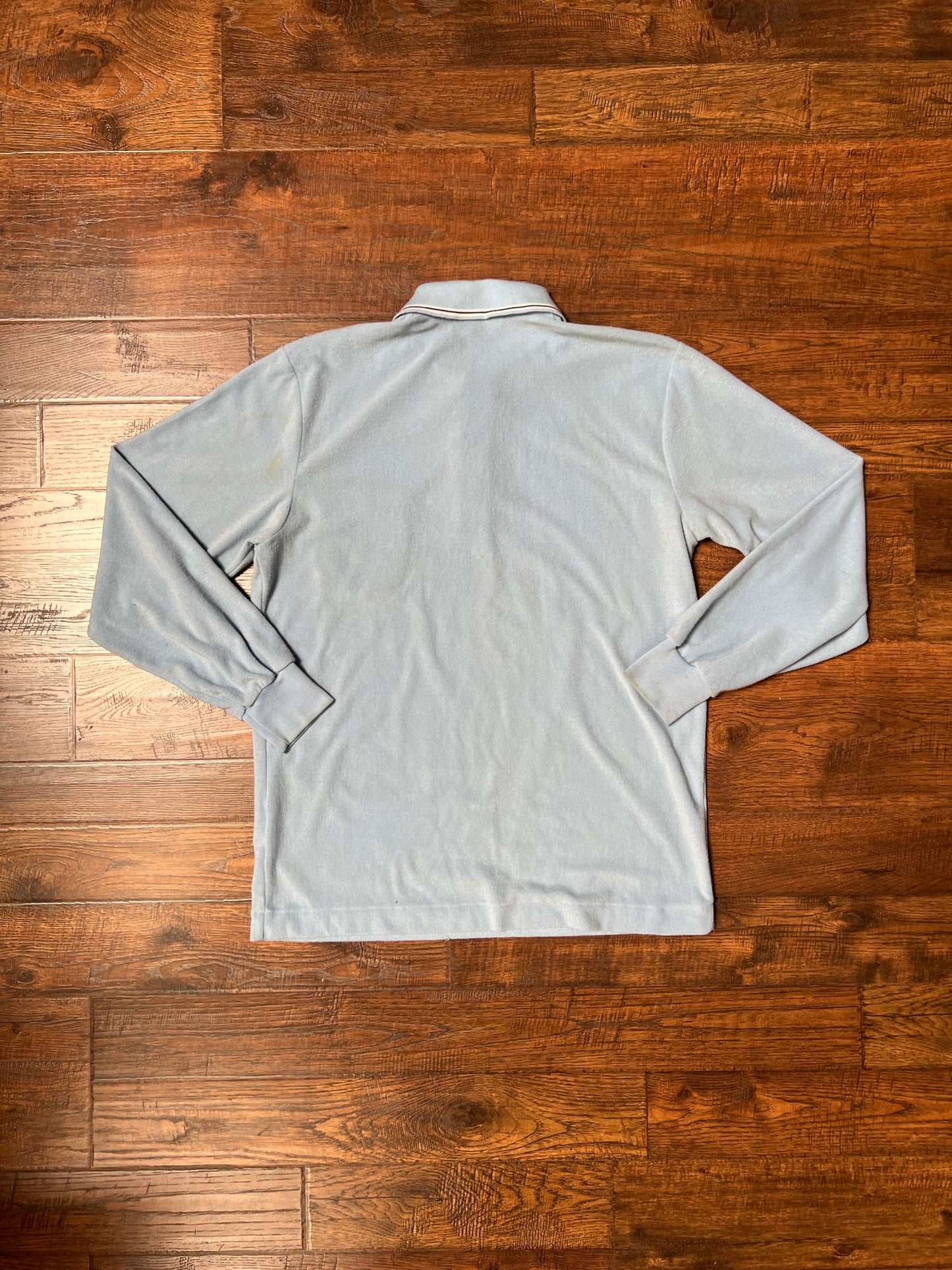 Vintage Clothing - Long Sleeve Polo - Baby Blue - Arnold Palmer - Medium
