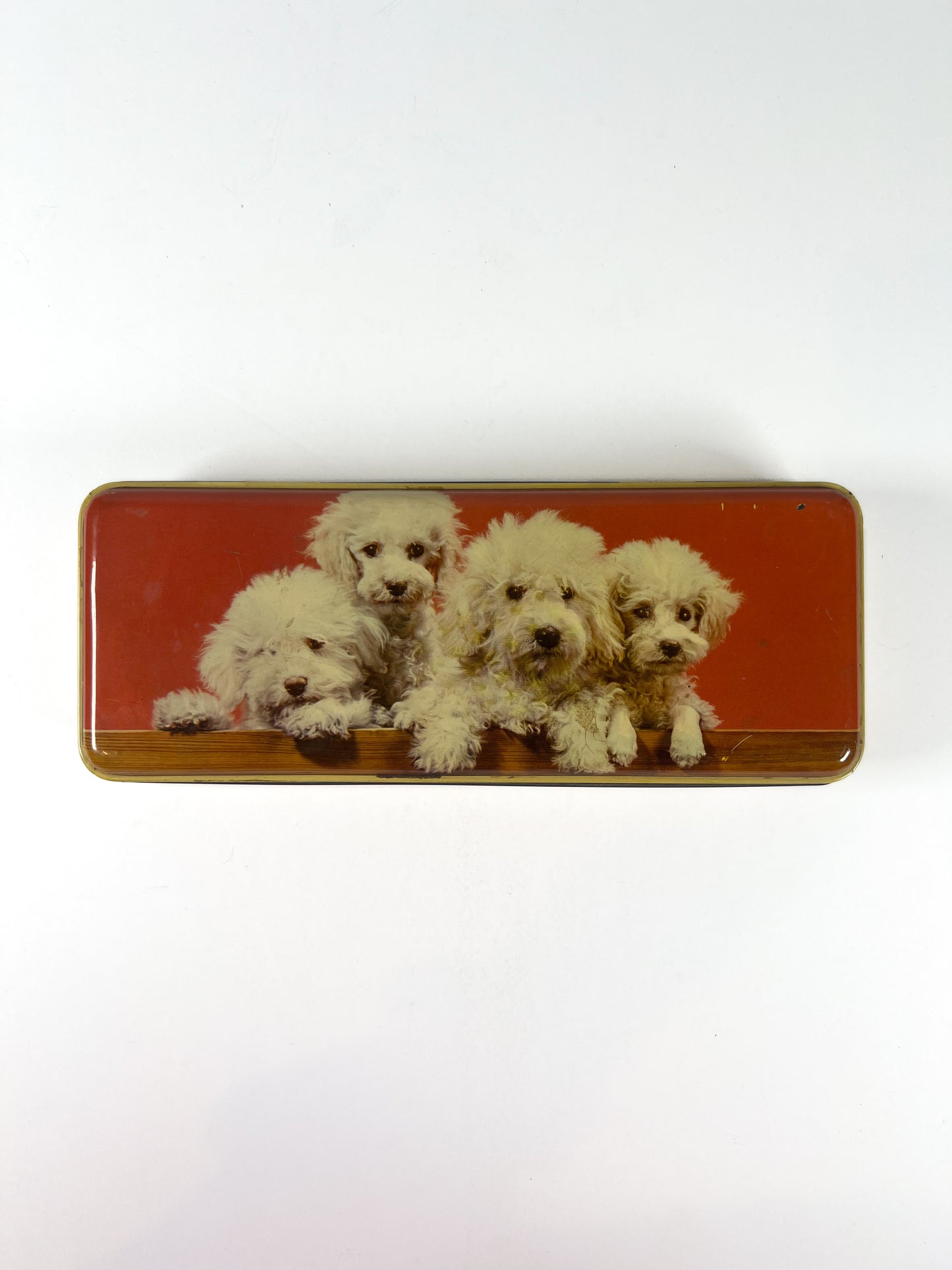 Vintage Toffee Tin - Poodle Puppies - Thorne’s - England
