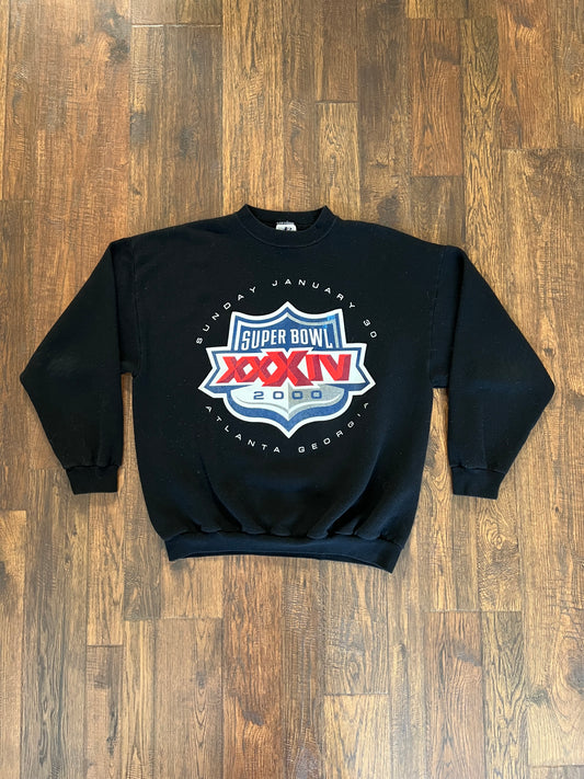 Vintage Clothing - Crewneck Sweatshirt - Super Bowl 2000 - Atlanta, Georgia - X-Large - Logo Athletic