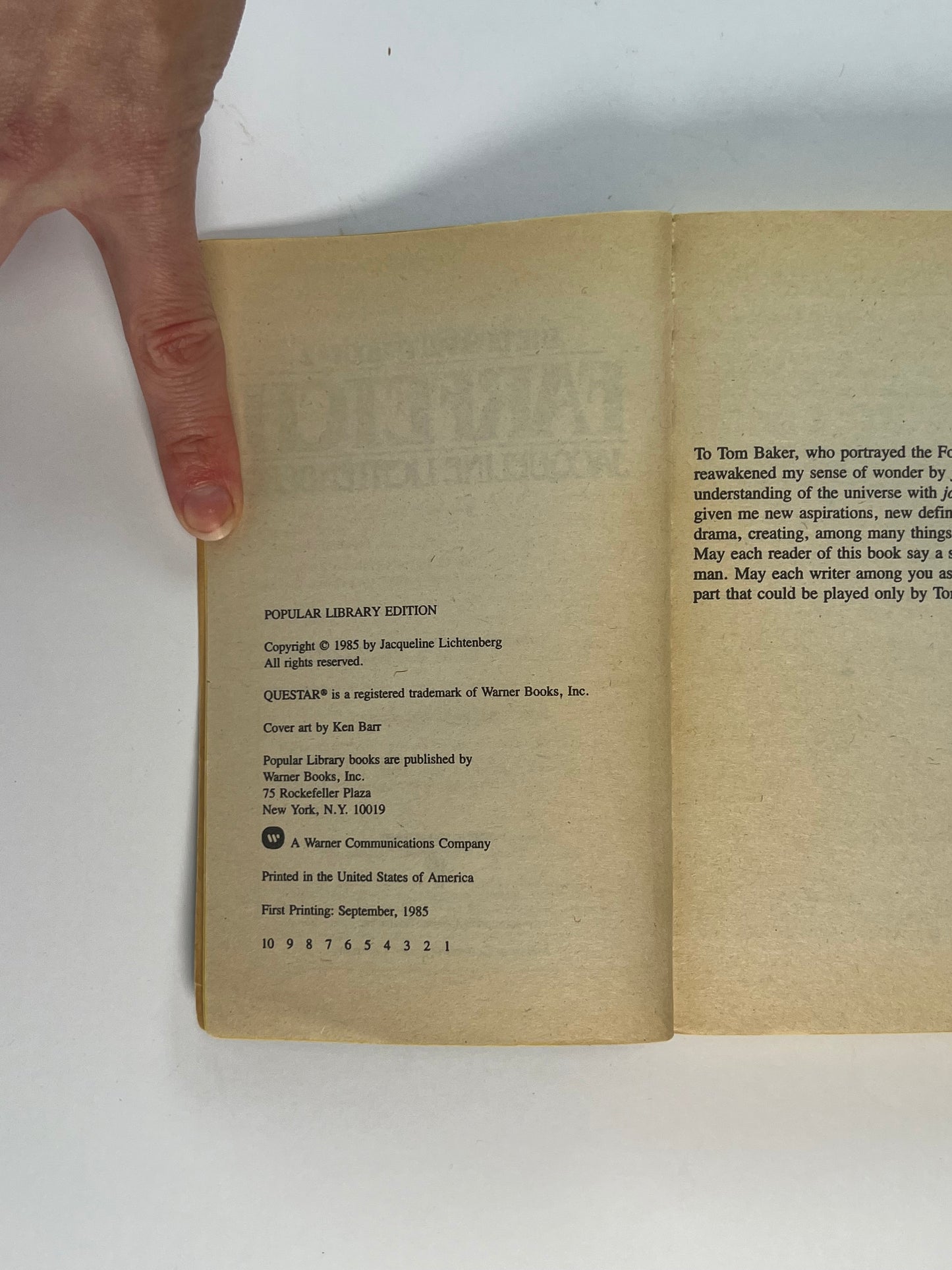 Vintage Paperback - Farfetch - The Dushau Trilogy #2 - Jacqueline Lichtenberg - 1985 Popular Library