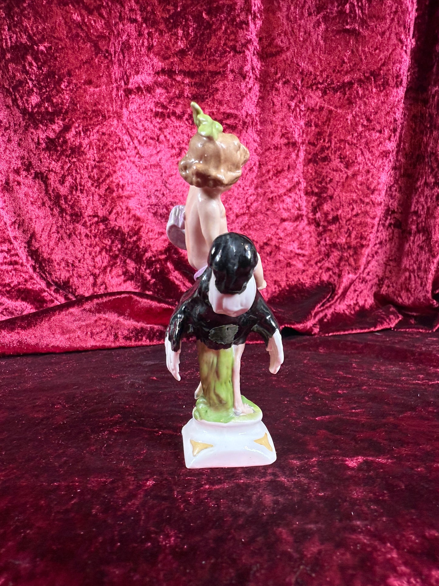 Vintage Porcelain Figure - Felix Zeh - Cherub on Ostrich