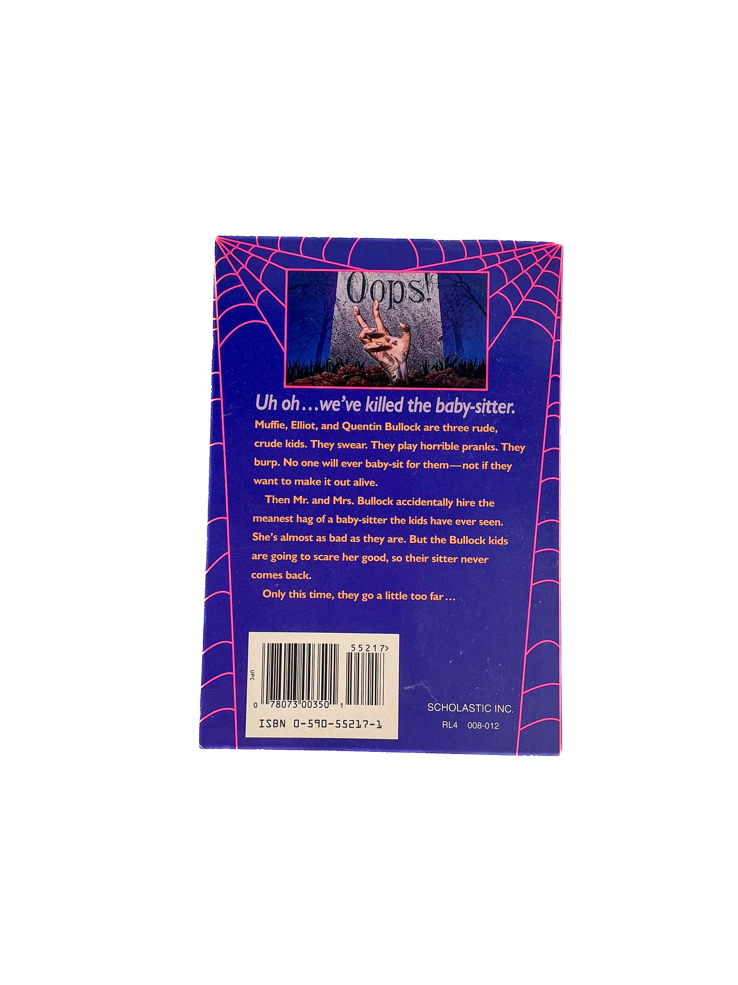 Vintage Horror Paperback - Scared To Death - Jahanna N. Malcolm - 1992