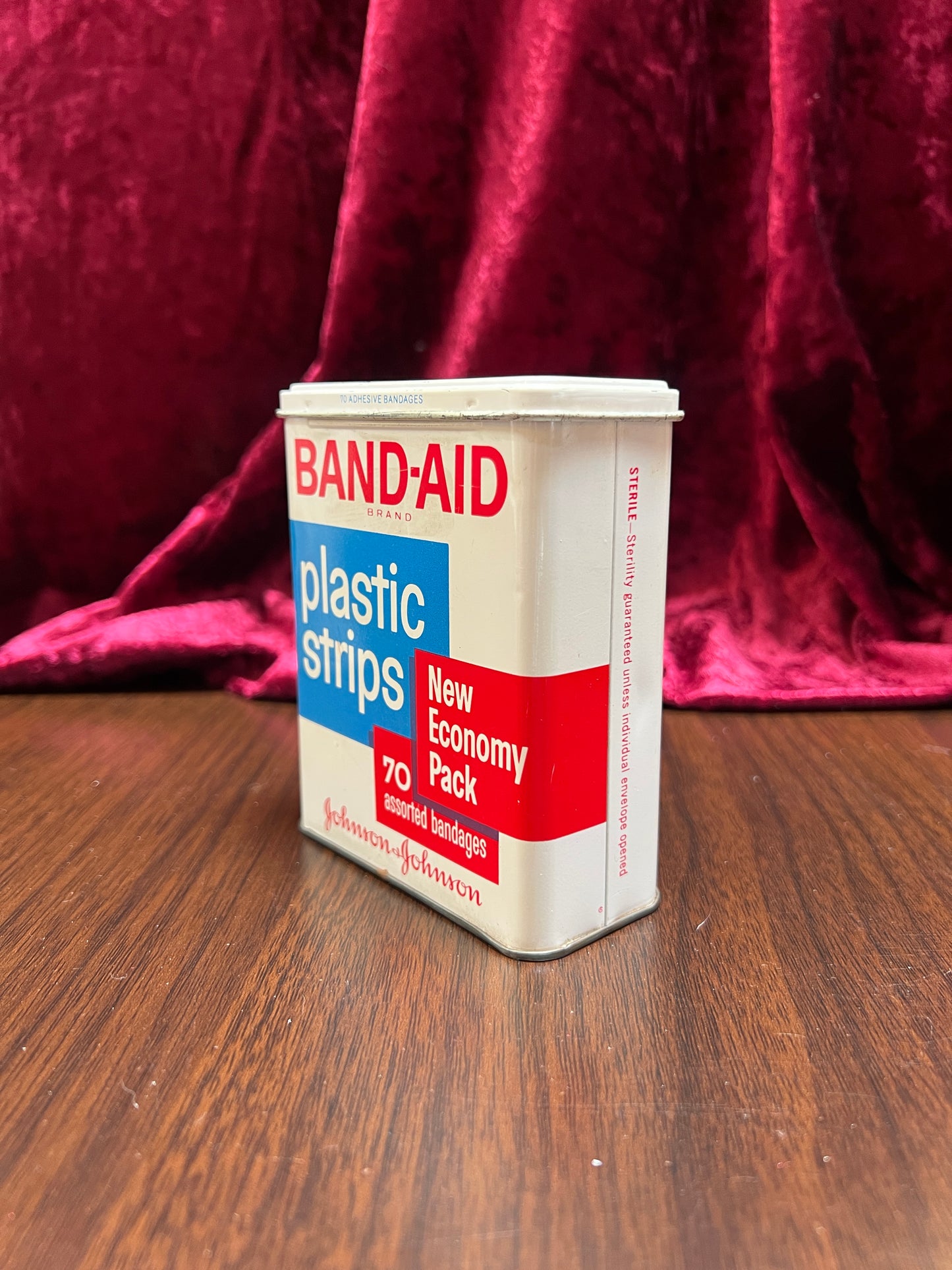 Vintage Advertisement - Metal Storage Tin - Band-Aid Brand - Johnson & Johnson