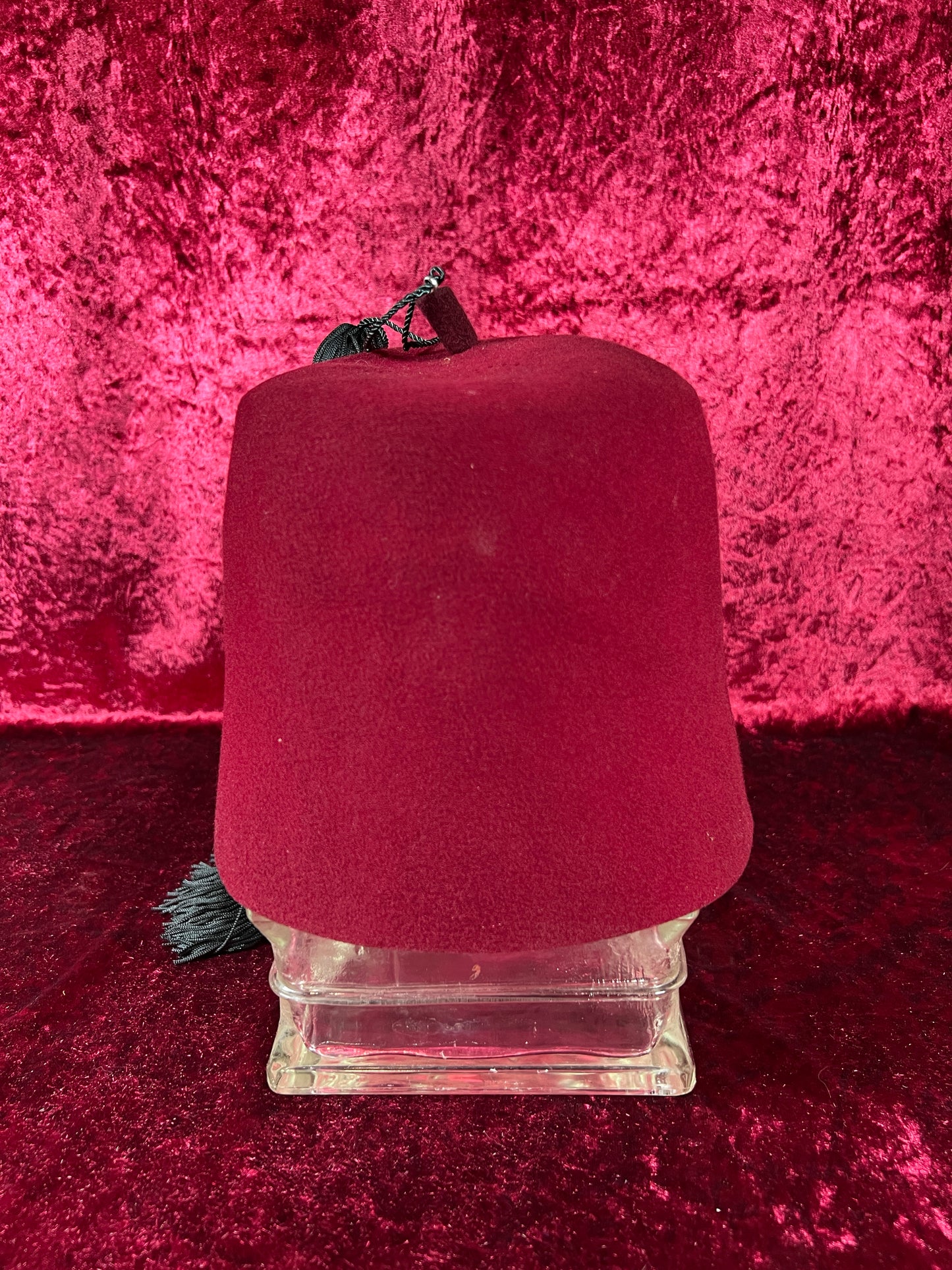 Vintage Oddities - Free Mason / Shriner Felt Fez with Hat Box - Wolf-Brown Inc.