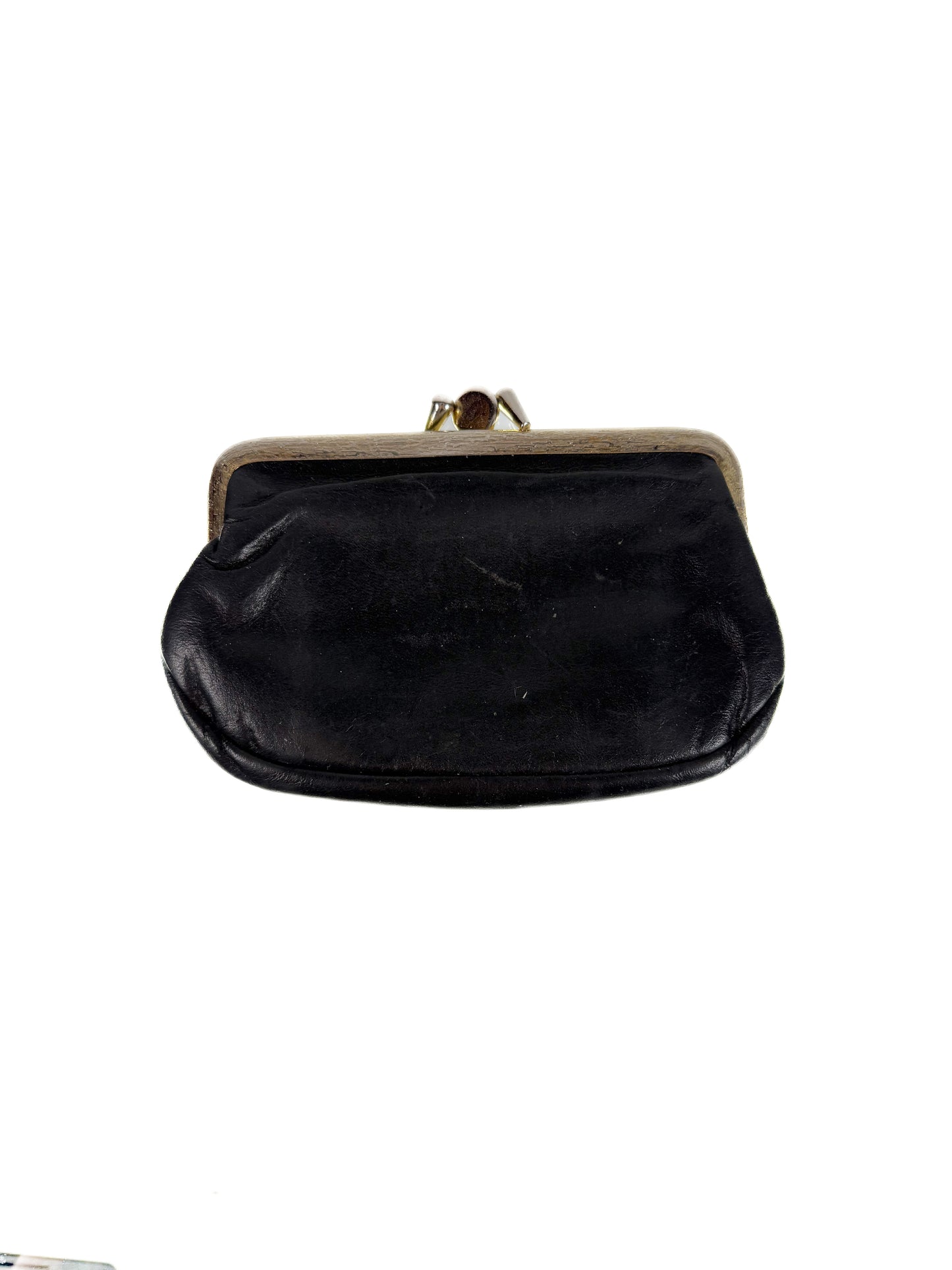 Vintage Wallet - Snap Closure - Two Sides with Side Pocket - Black