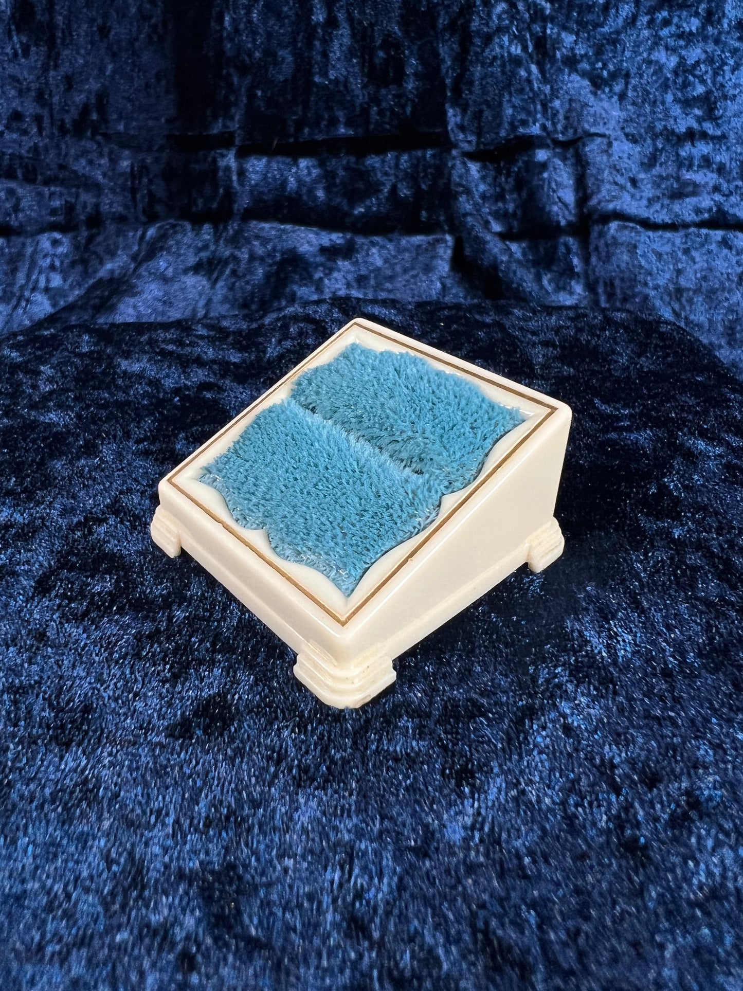 Antique Celluloid Ring Box – Art Deco Ivorine Footed Presentation Case