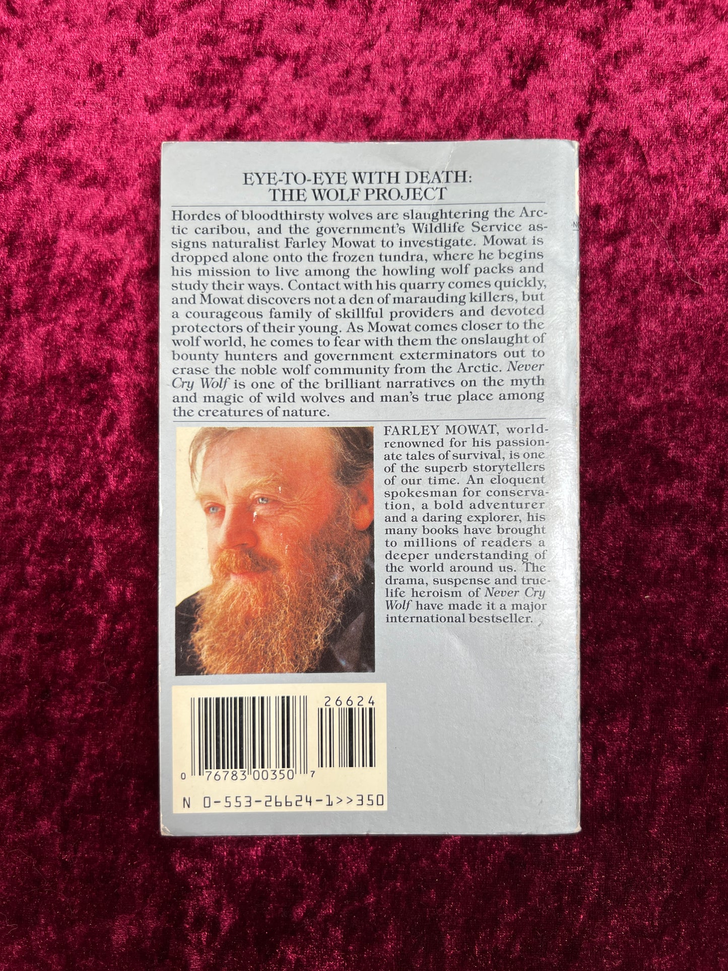 Vintage Paperback - Never Cry Wolf - Farley Mowat - 1983