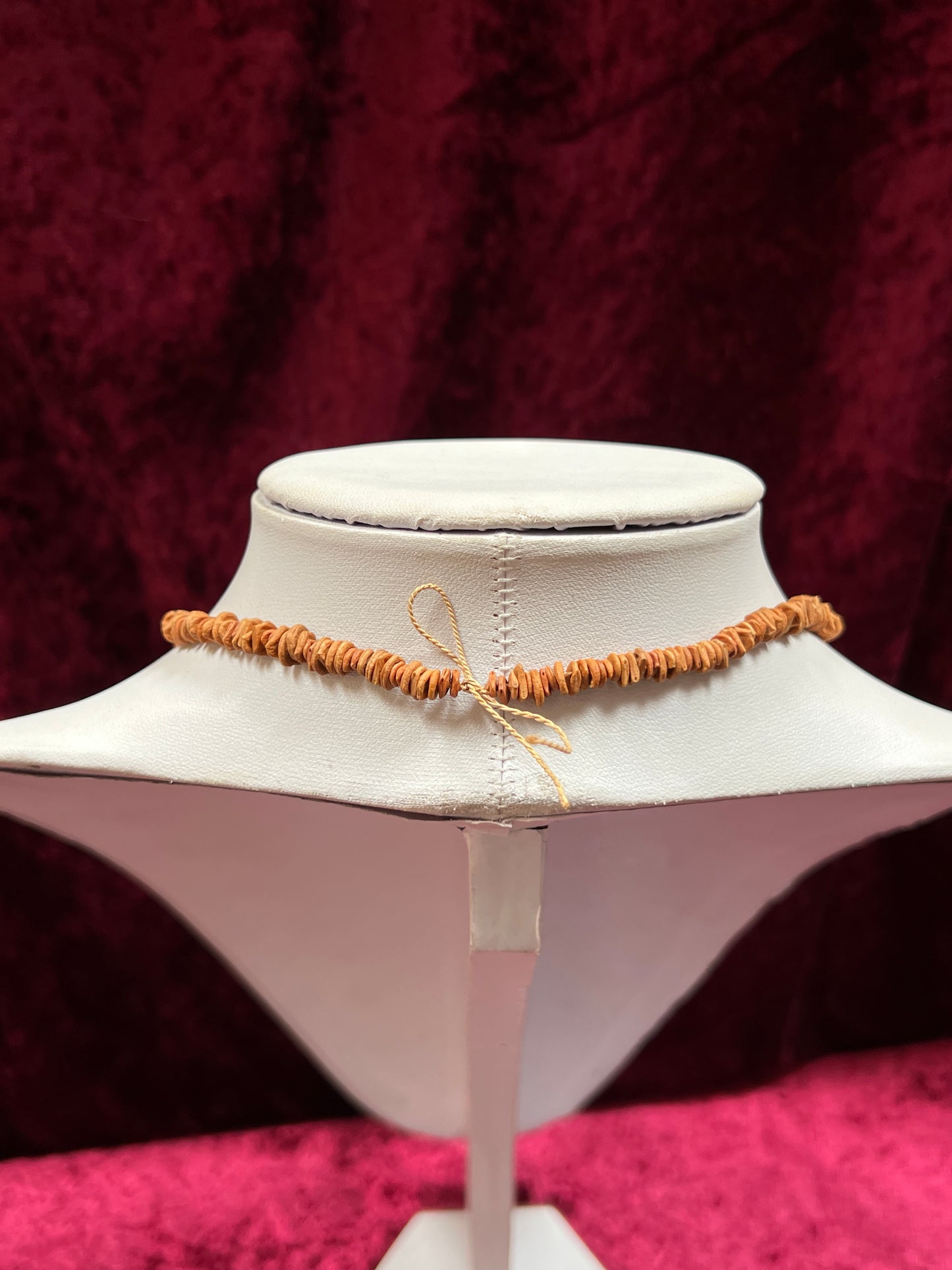 Vintage Jewelry - Necklace - Beaded Seeds - Feather Pendant - 14.5”