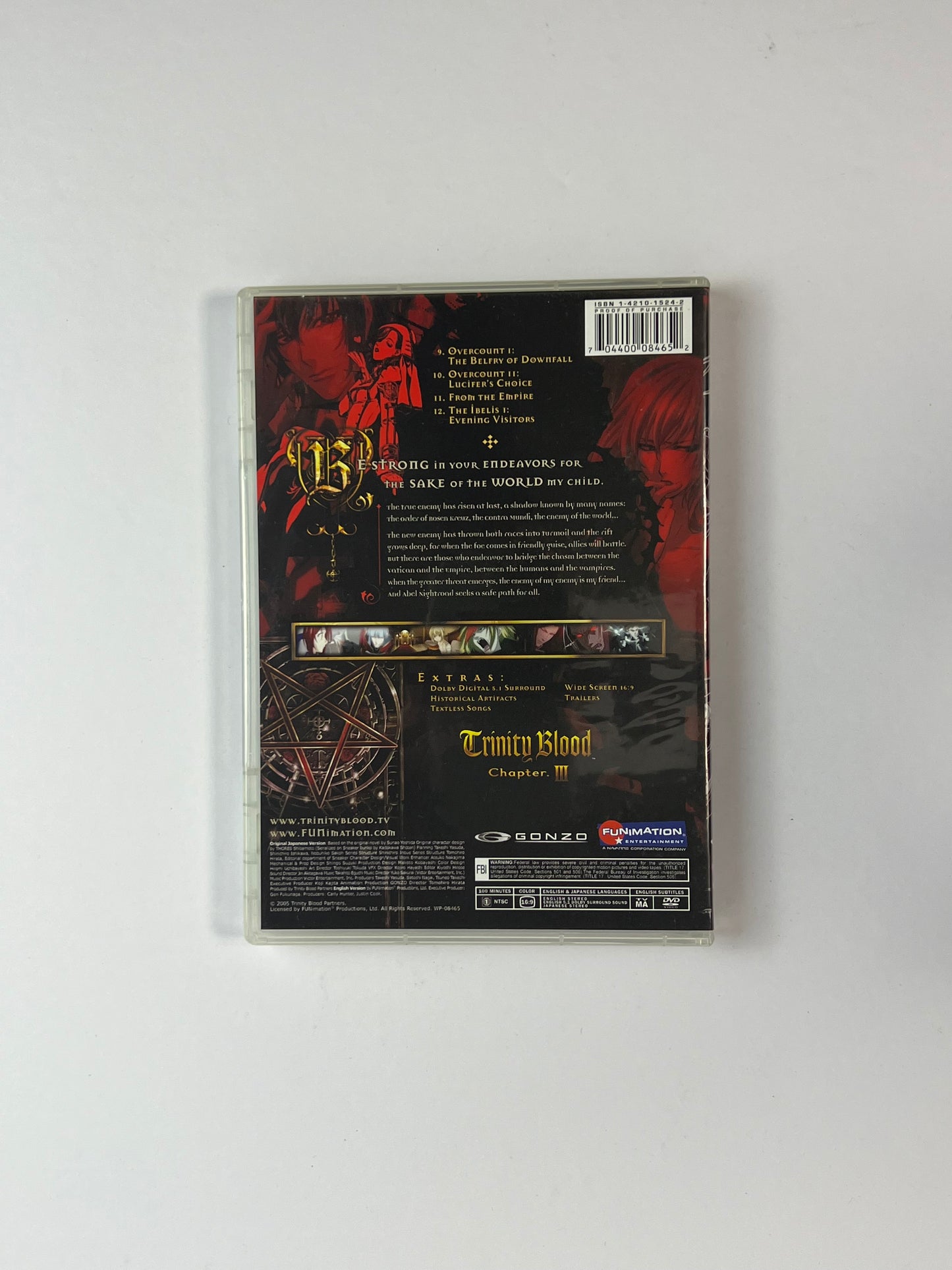 DVD - Trinity Blood - Chapter 3 - English / Japanese - FUNimation - 2005