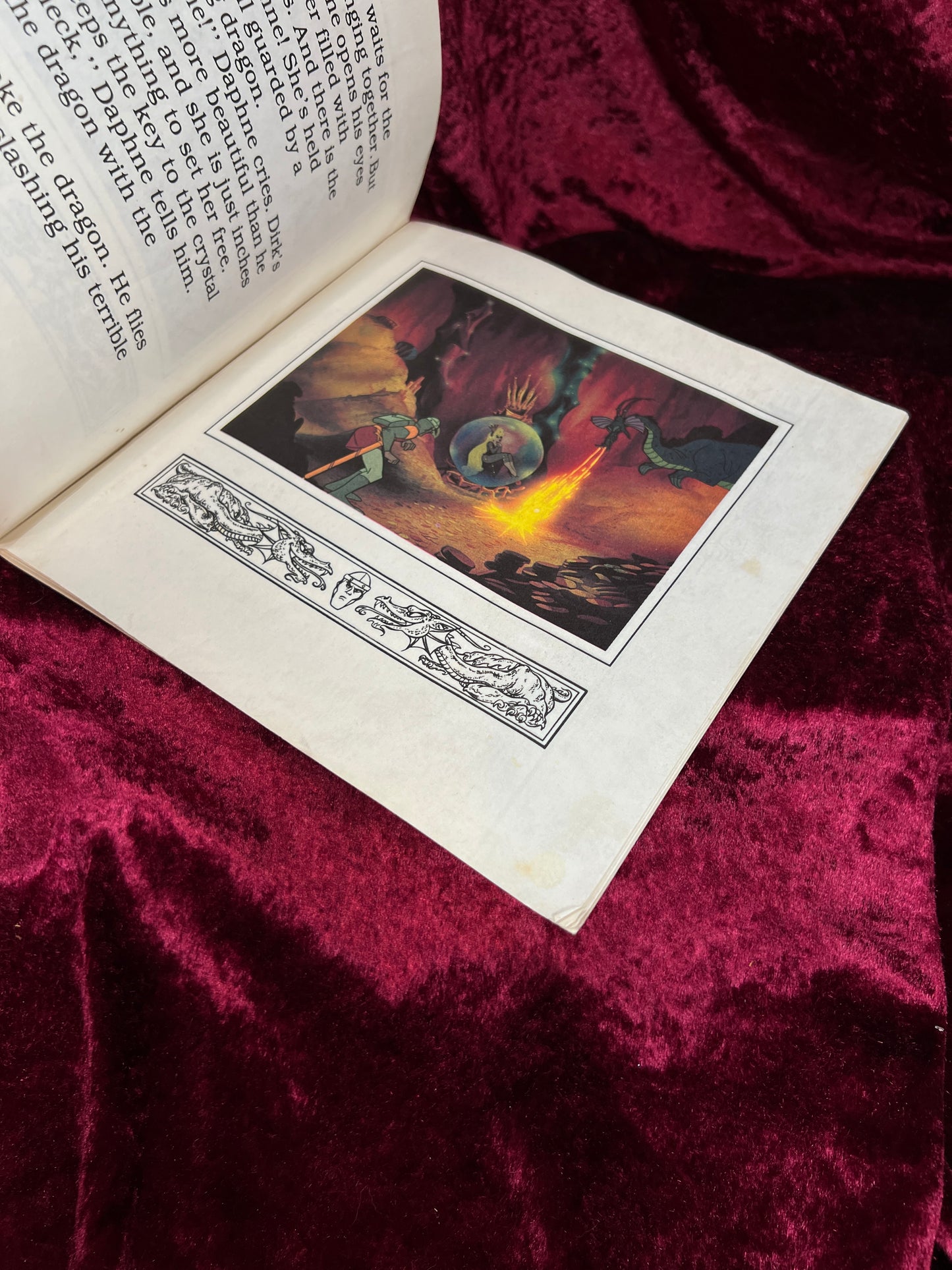 Vintage 1984 Big-Looker Marvel Storybook - Dragon's Lair The Rescue of Princess Daphne