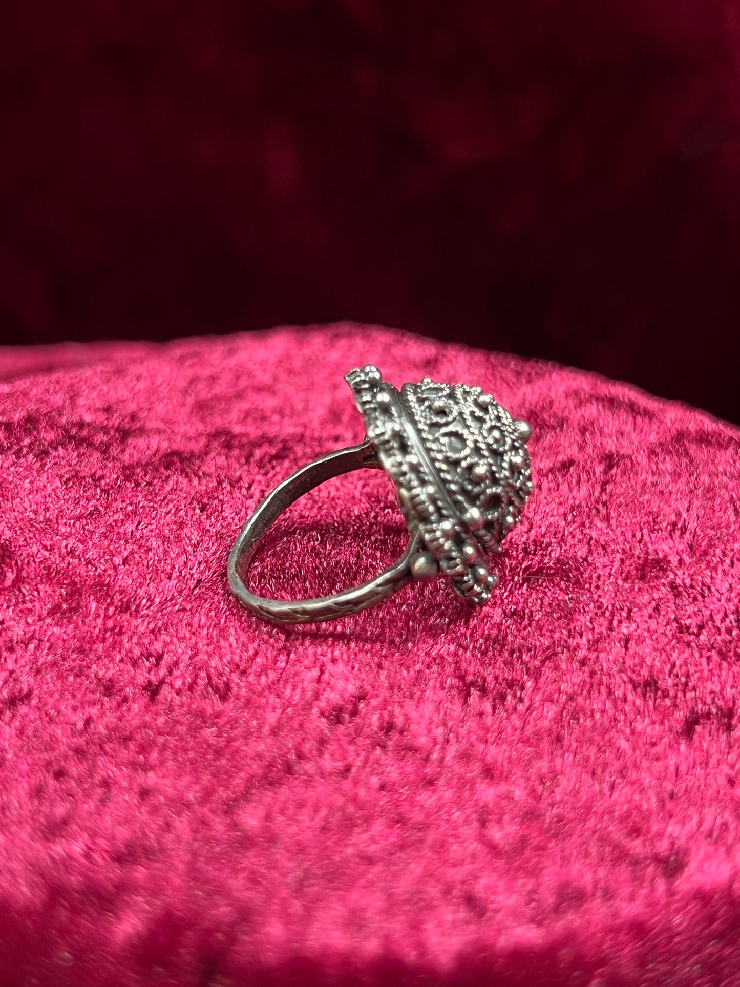 Vintage Jewelry - Poison Ring and Brooch Set - Sterling Silver - Made In Italy - Size 4