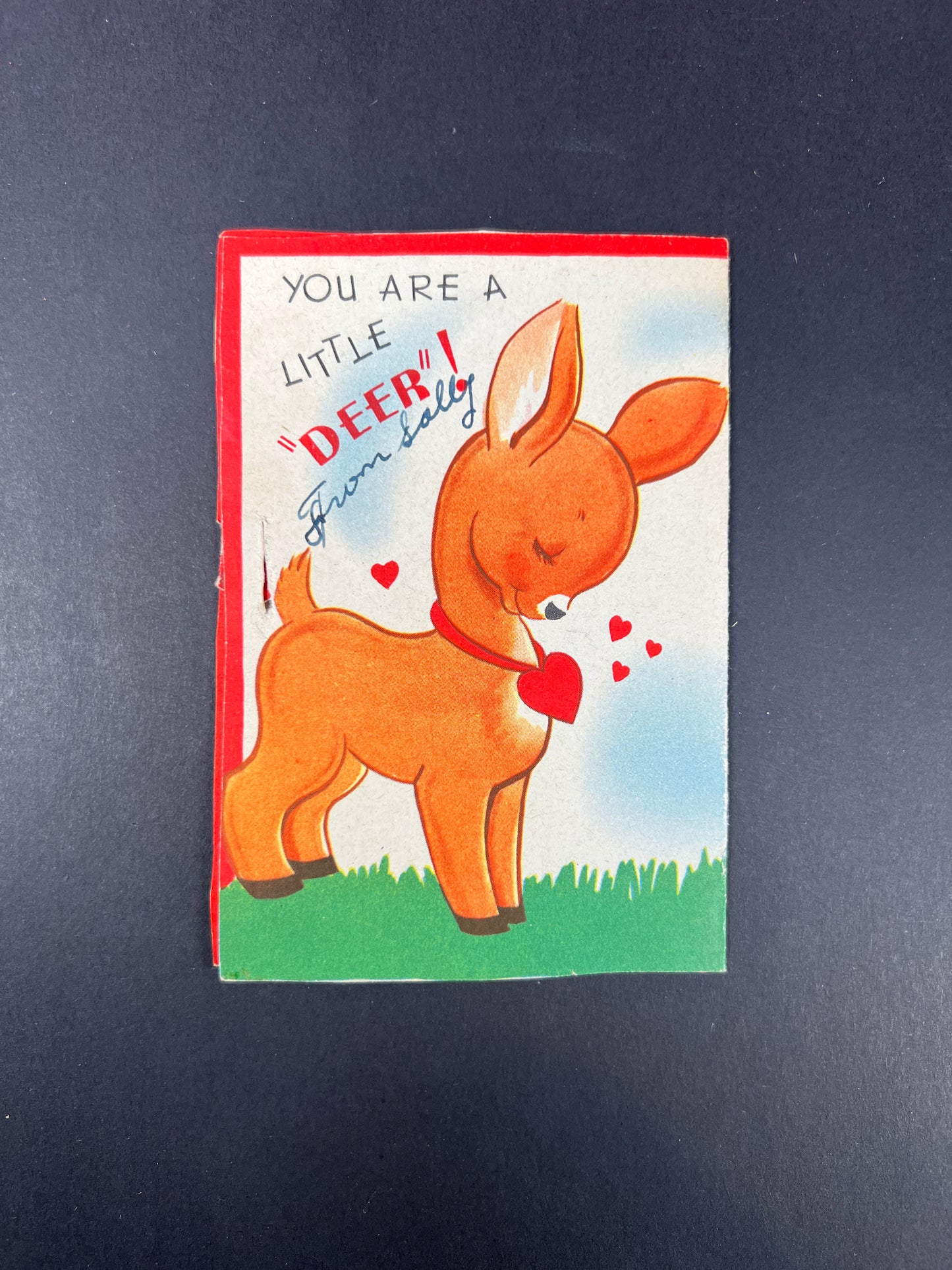 Vintage Ephemera - Valentine’s Day Card - You Are A Little Deer