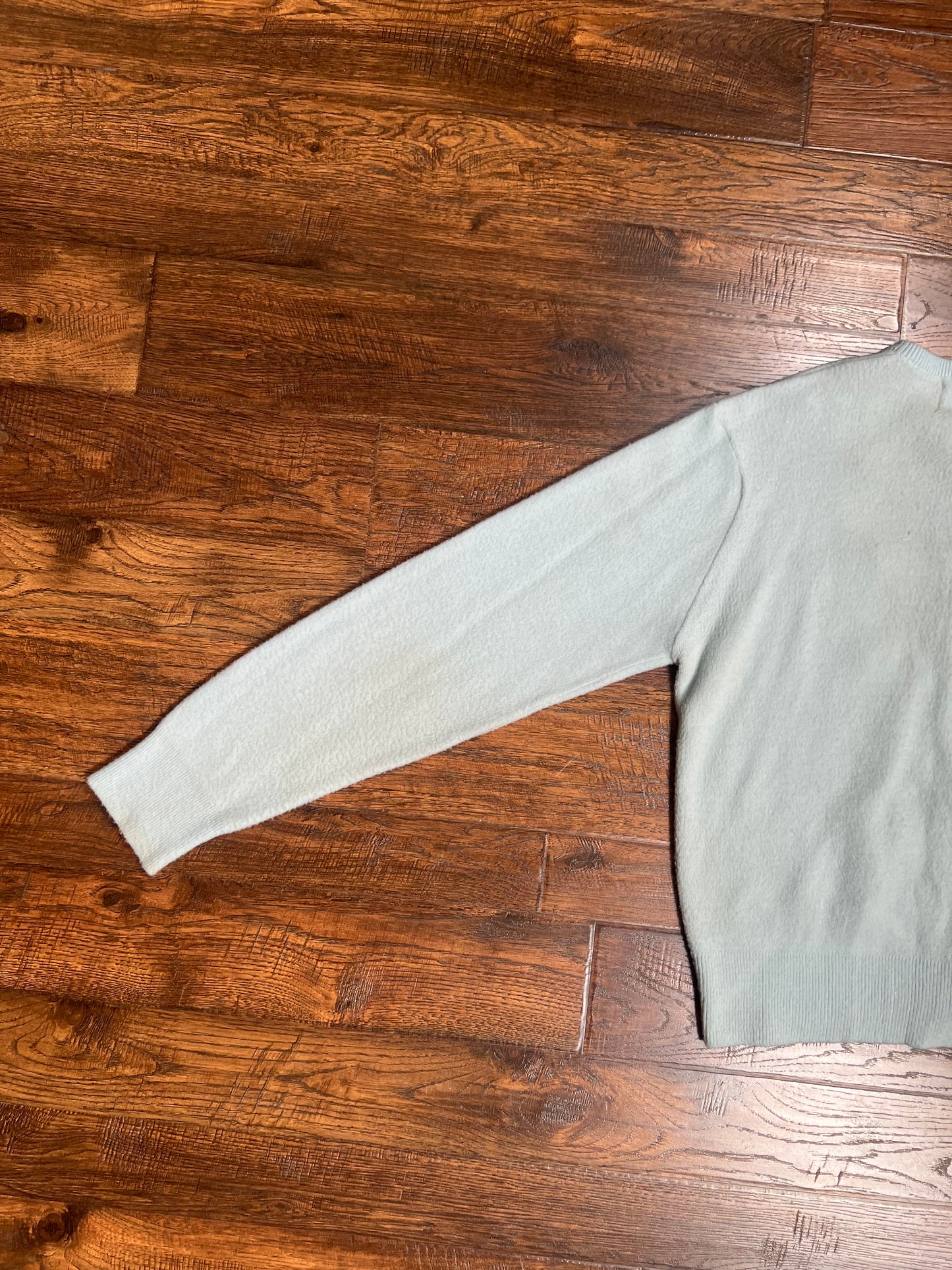 Vintage Clothing - Button Up Cardigan - Baby Blue with Embroidered Flowers - Helen Harper - Medium