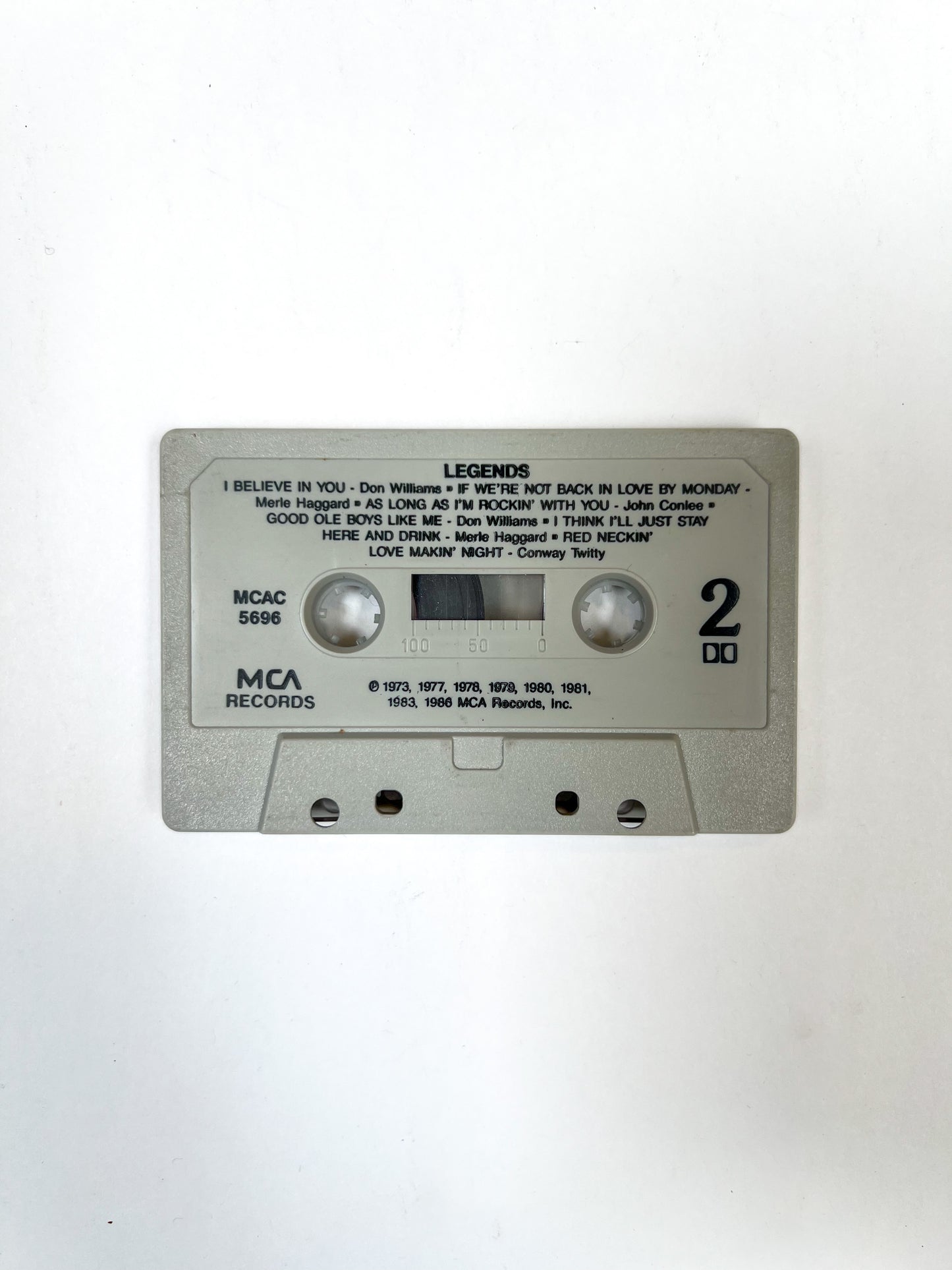Cassette Tape - Various Artists - Country Legends - 1986