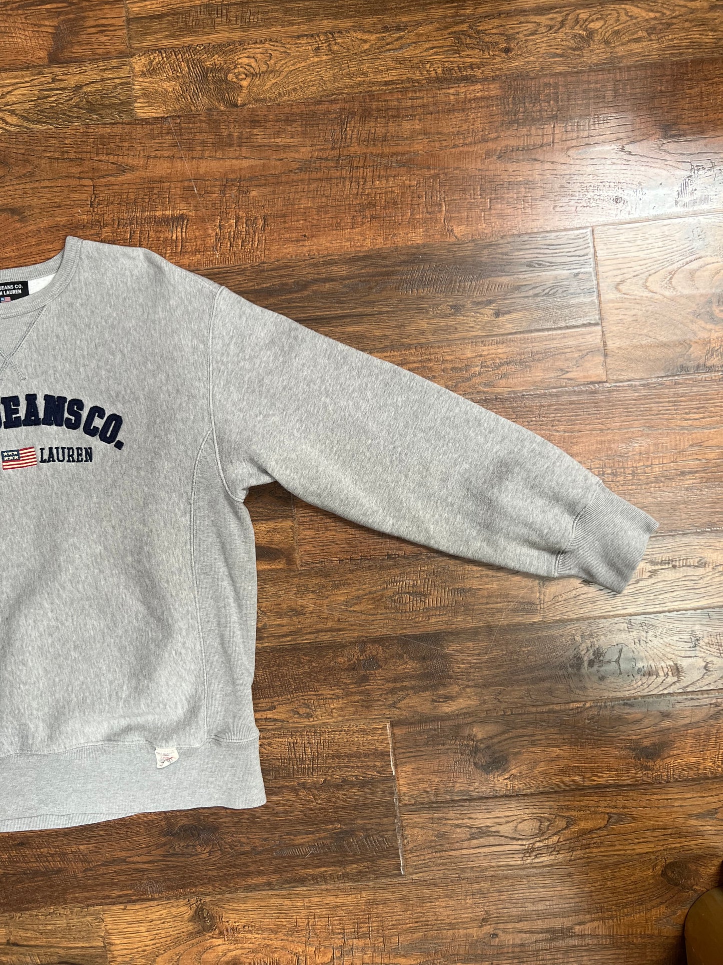 Vintage Clothing - Pullover Crewneck Sweatshirt - Light Grey - Polo Ralph Lauren - Large
