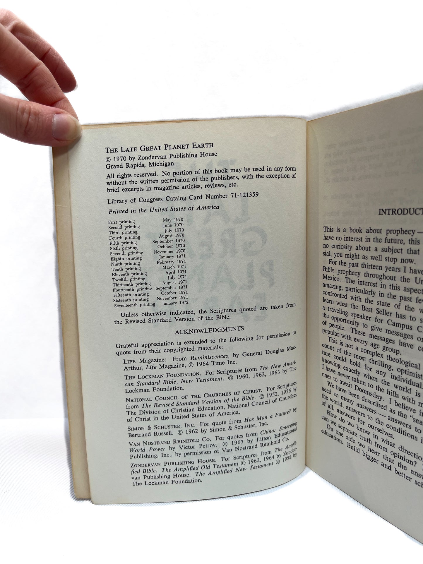 Vintage Paperback - The Late Great Planet Earth - Hal Lindsey - 1972