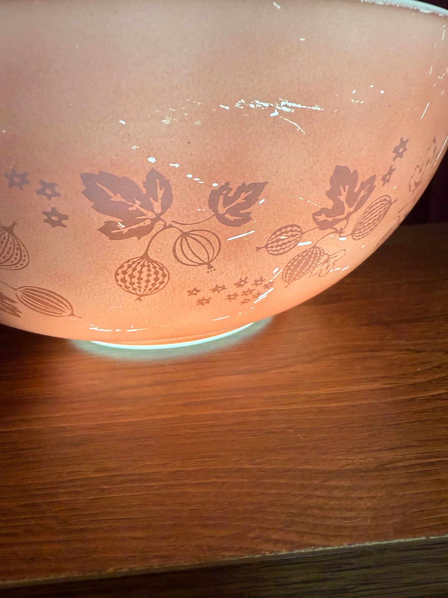 Vintage Kitchen - Large Cinderella Pyrex Bowl - Gooseberry Pattern