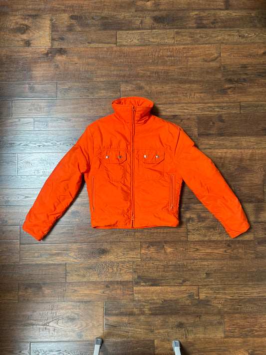Vintage Clothing - Cropped Puffer Ski Jacket - Neon Orange - Medium - Skyr