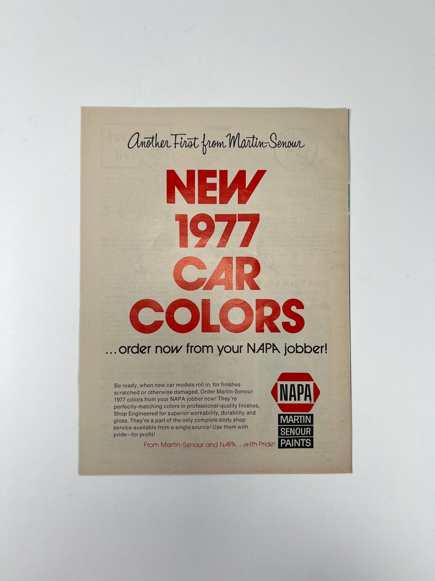 Vintage Ephemera - Magazine - Napa Parts & Pups - Greer Auto Parts - August 1976