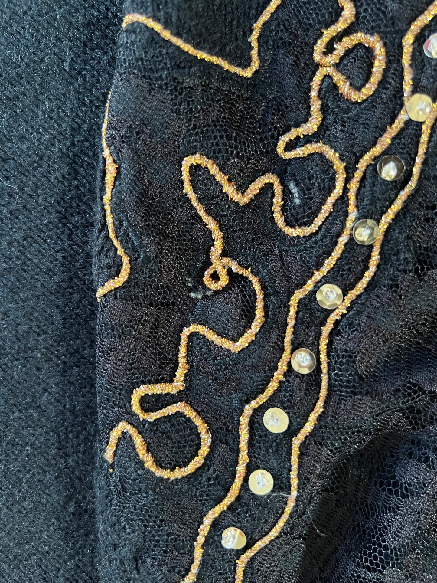 Vintage Clothing - Embellished Knit Sweater - Black - Medium - Crystal Sportswear