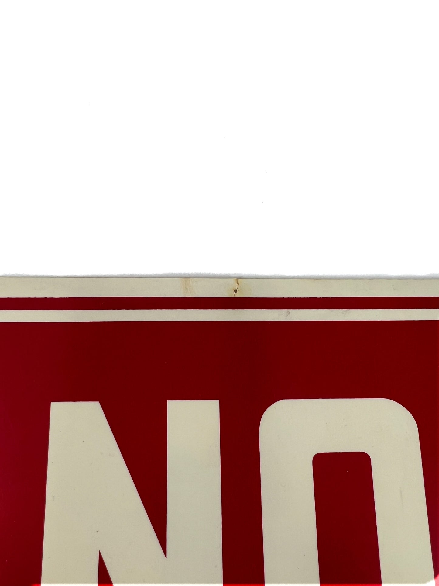 Vintage Wall Decor - Plastic Novelty Sign - No Smoking - Nassco - Red and White