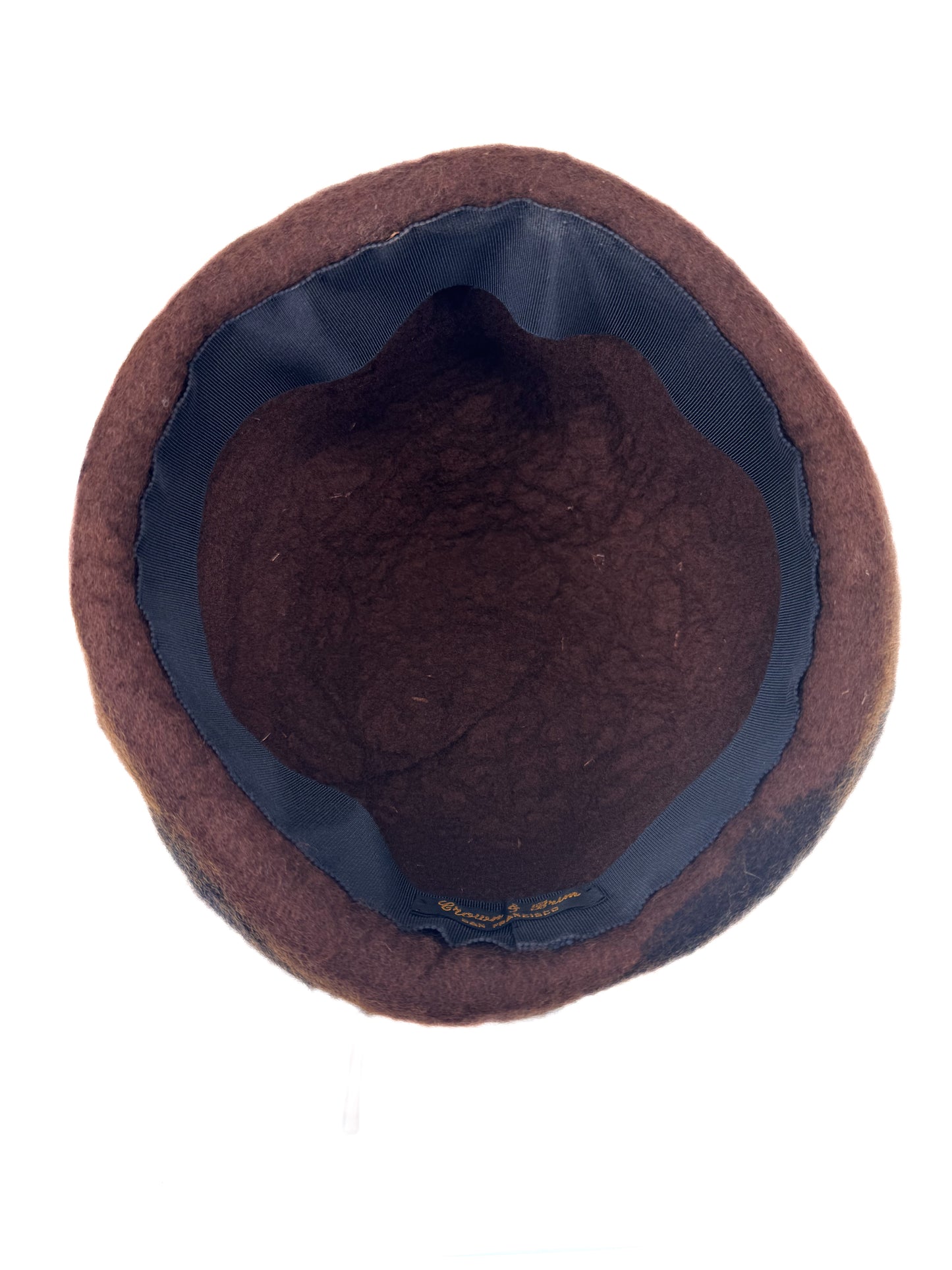Vintage Hat - Crown & Brim San Francisco - Brown & Black Wool Hat