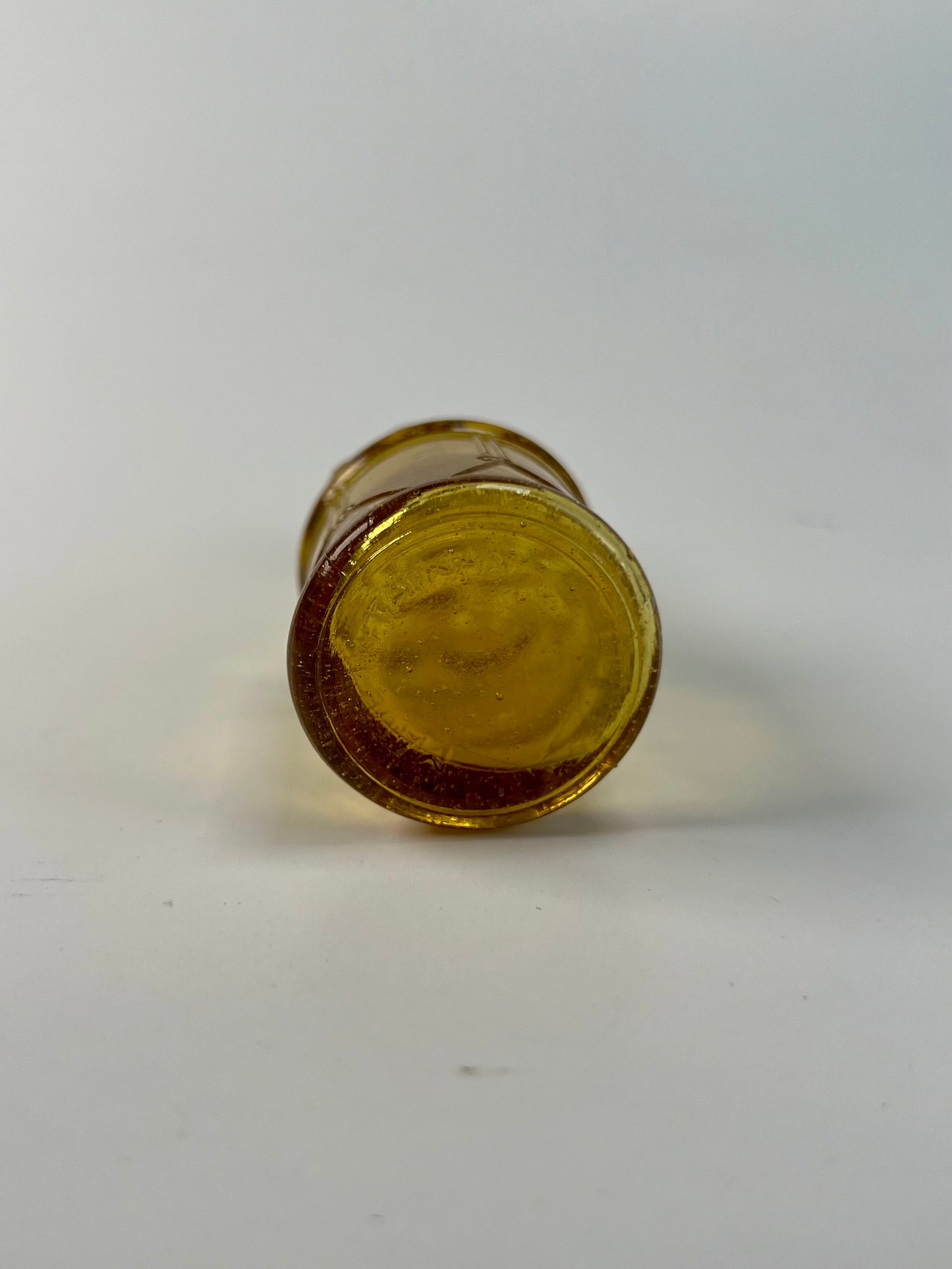 Vintage Miniature Glass Bottle - Grape Bitters - Amber - Made In Taiwan