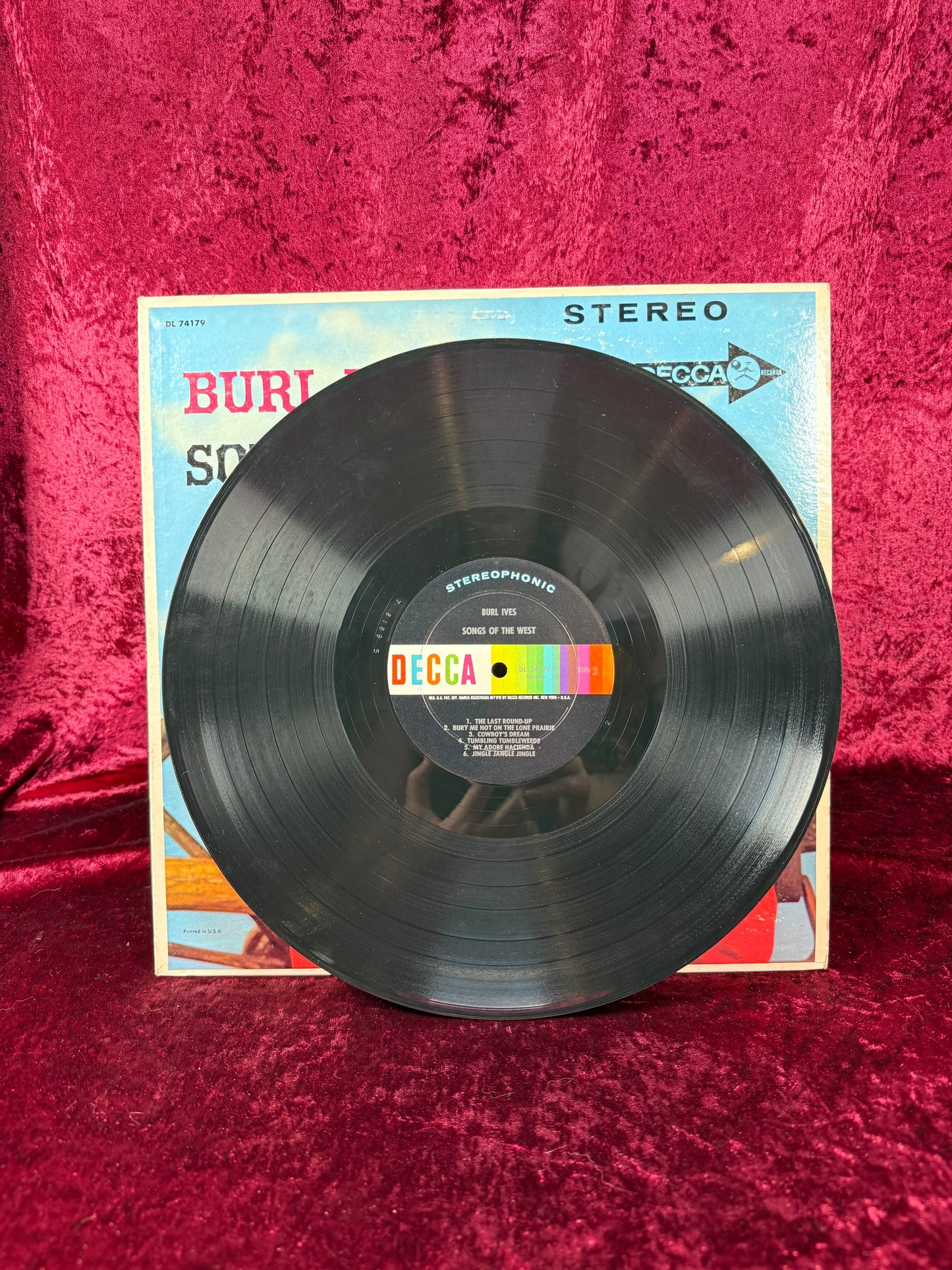 Vintage 12" Vinyl Record - Burl Ives - Songs Of The West - Decca Records