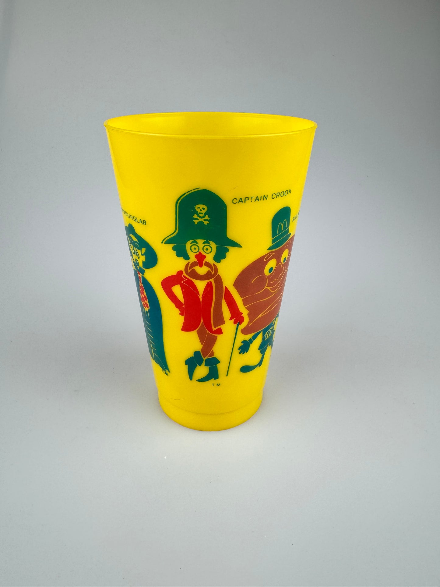 1970s Original McDonalds Characters Plastic Yellow Cup