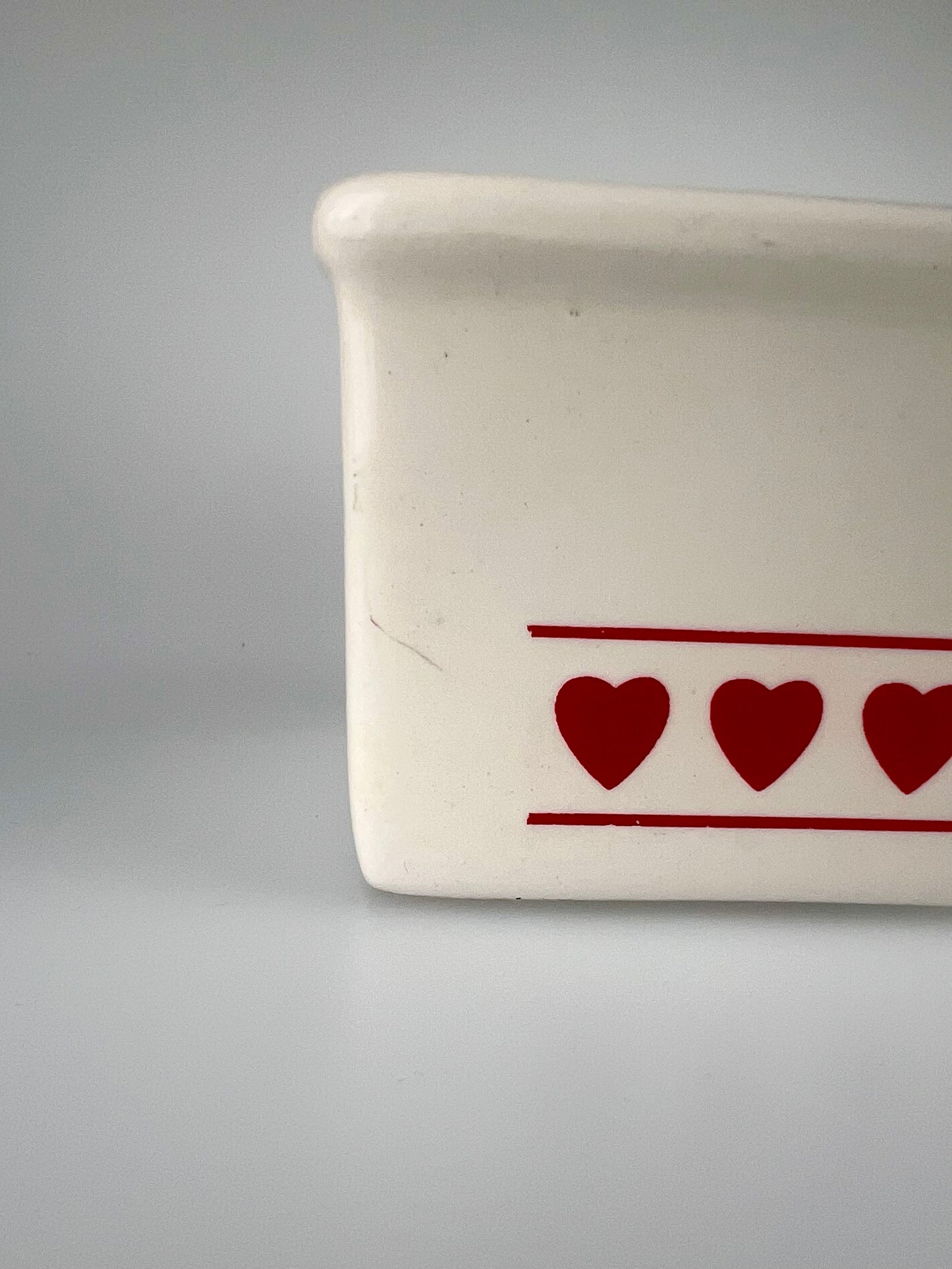 Vintage 1988 House Of Lloyd Ceramic Cracker Tray | Valentines Day Hearts