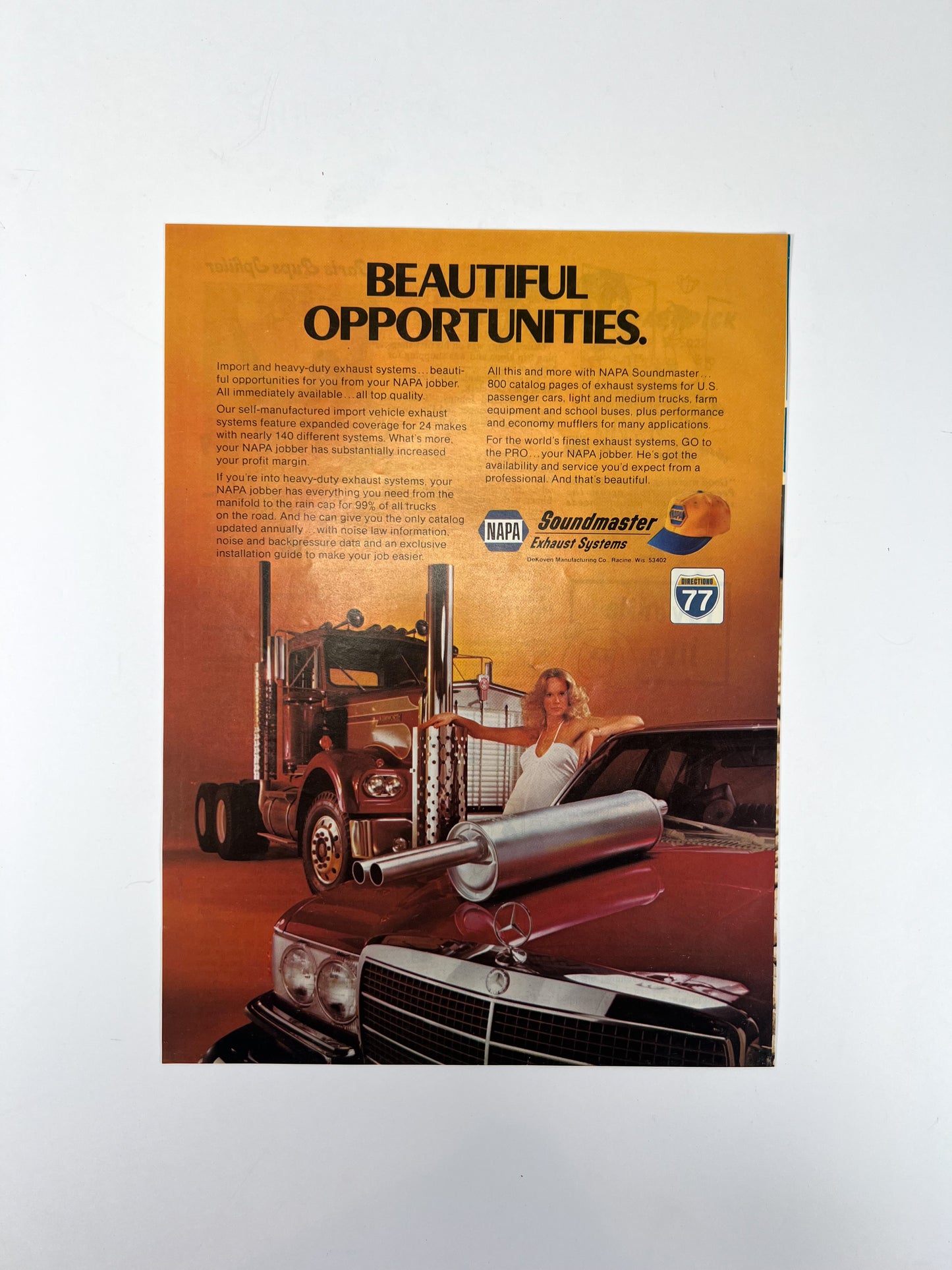 Vintage Ephemera - Magazine - Napa Parts & Pups - Greer Auto Parts - January 1977