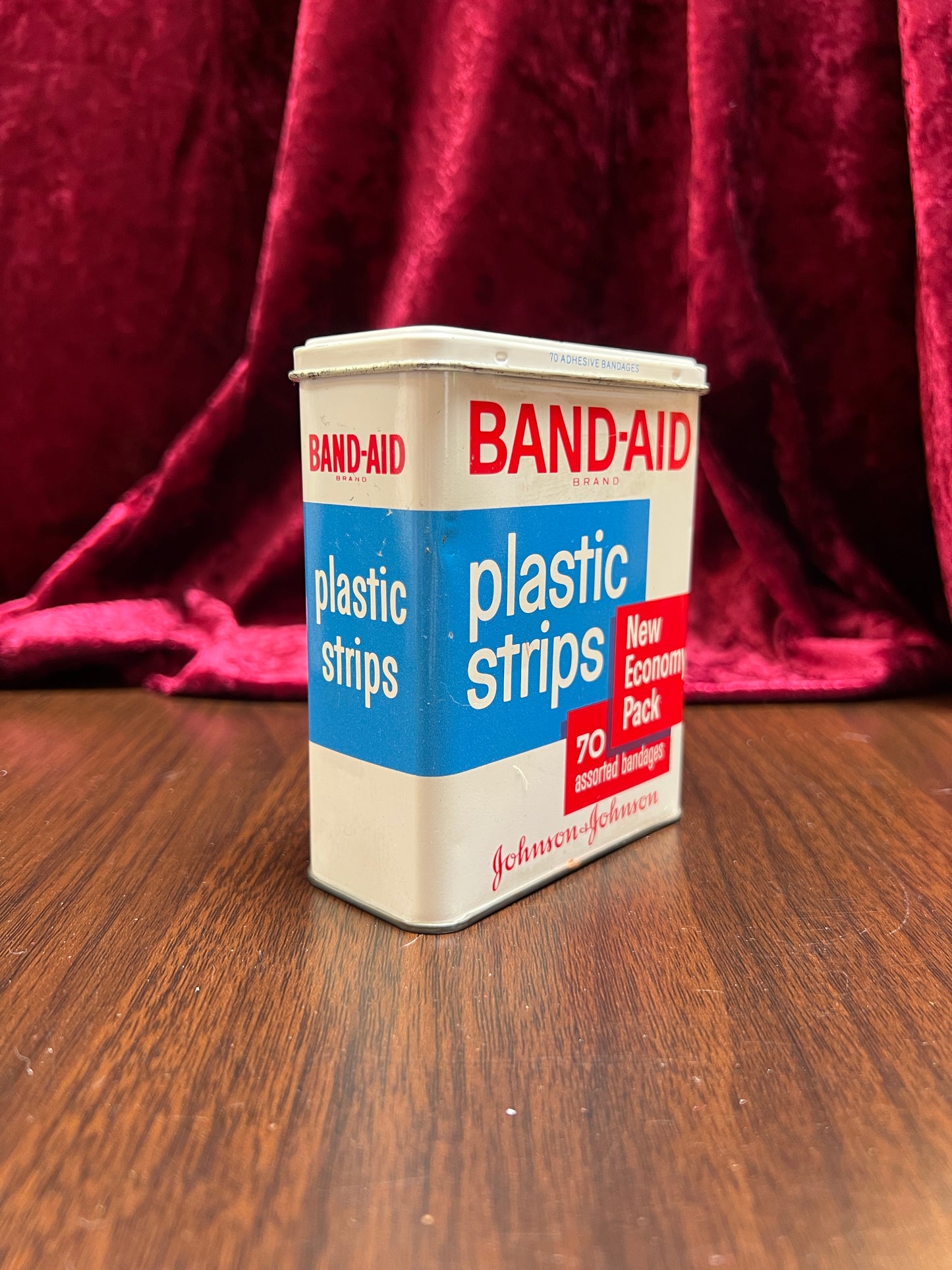 Vintage Advertisement - Metal Storage Tin - Band-Aid Brand - Johnson & Johnson