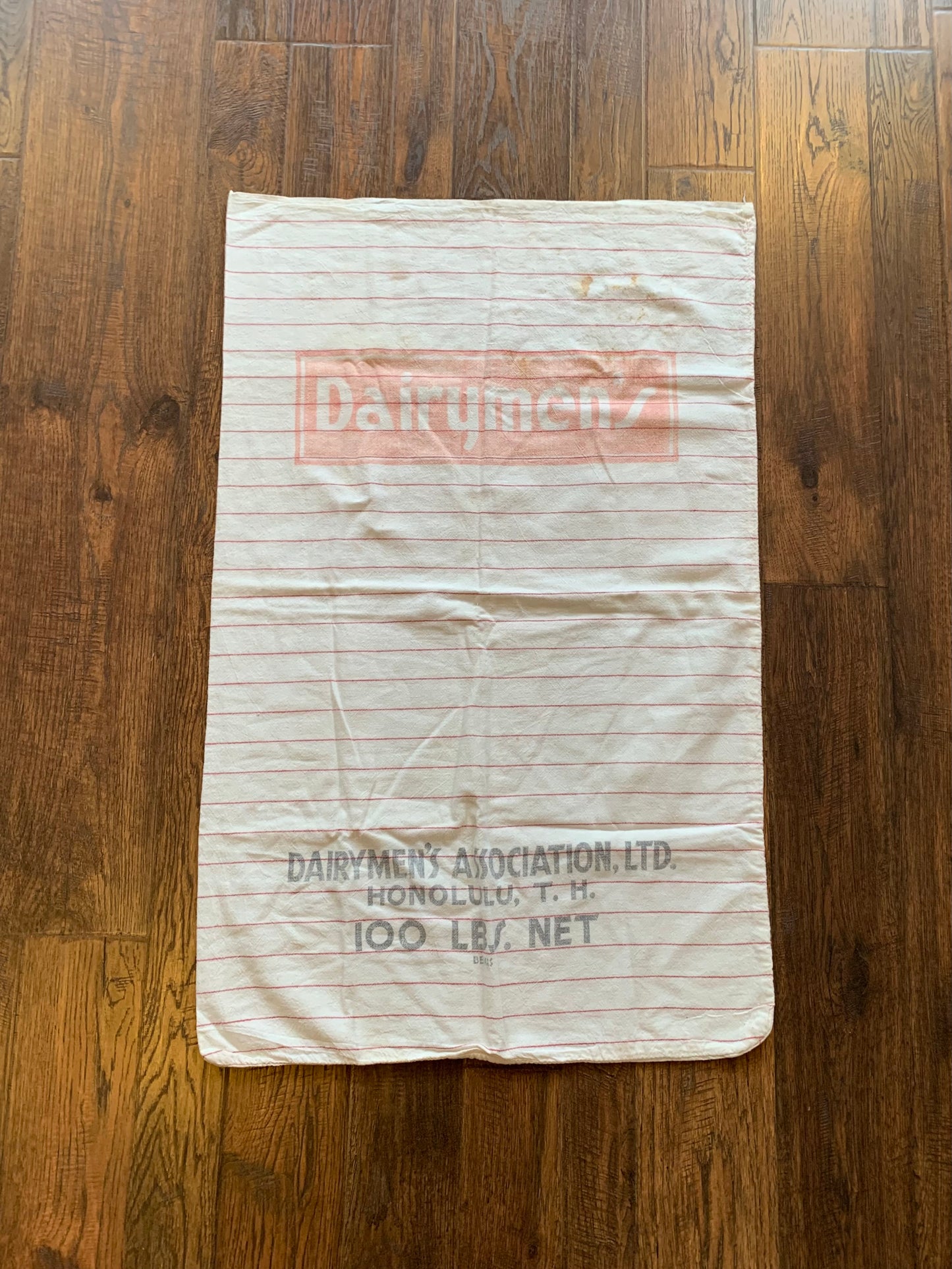 Vintage Advertisement - Sugar Sack - Dairymen’s Association - Honolulu, T.H.