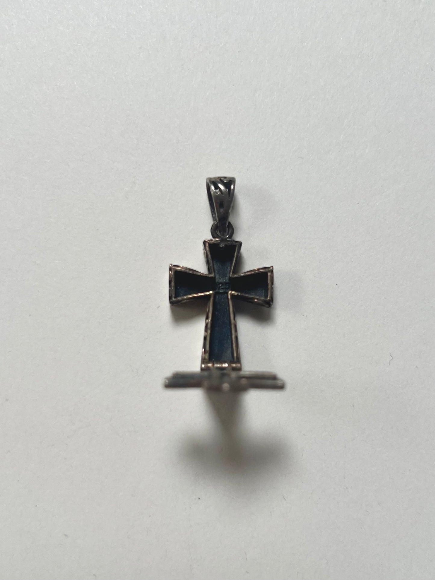 Vintage Jewelry - Pendant Locket - Hinged Crucifix - 925 Sterling Silver