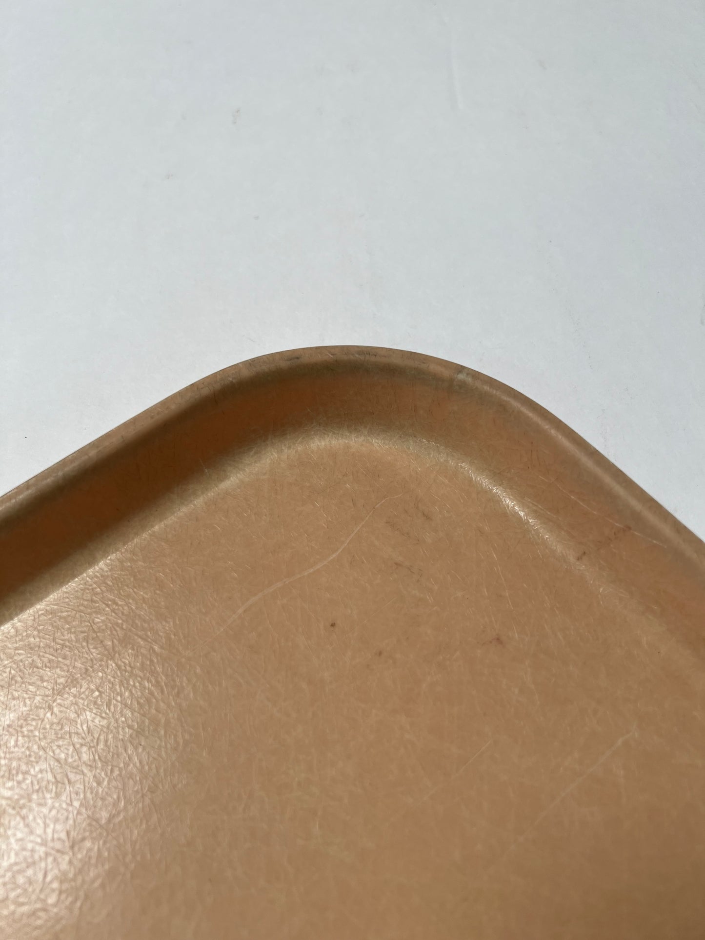 Vintage SiLite Fiberglass Cafeteria Tray - Beige Tan - 18" X 14"