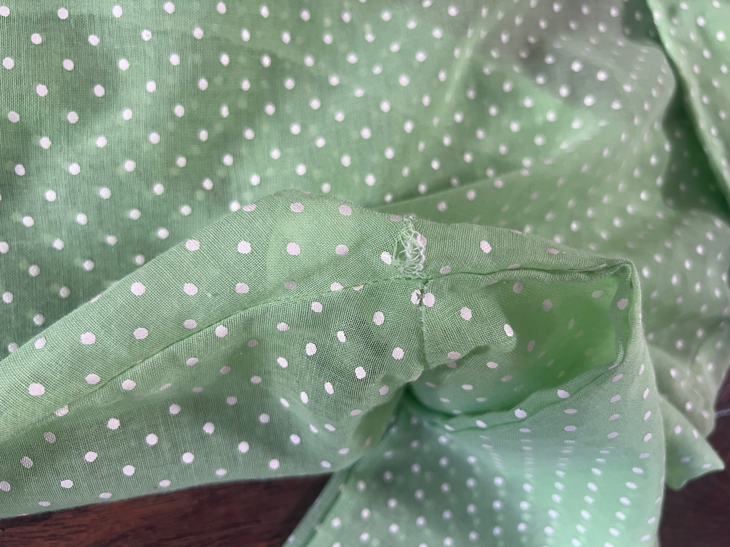 Vintage Clothing - 70’s Disco Bodysuit - Bright Green Polka Dot - Medium - Saucy California