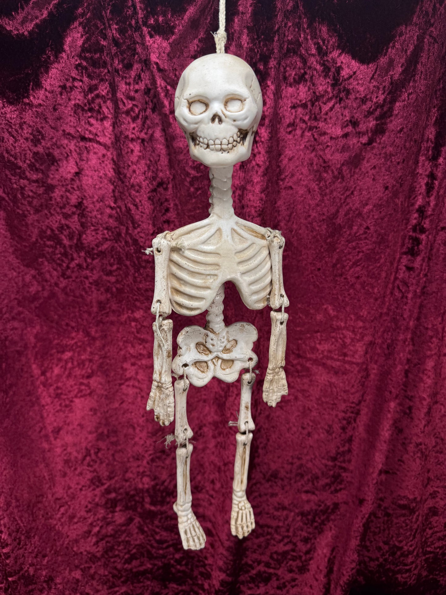 Vintage Halloween - Jointed Hanging Skeleton - Ceramic