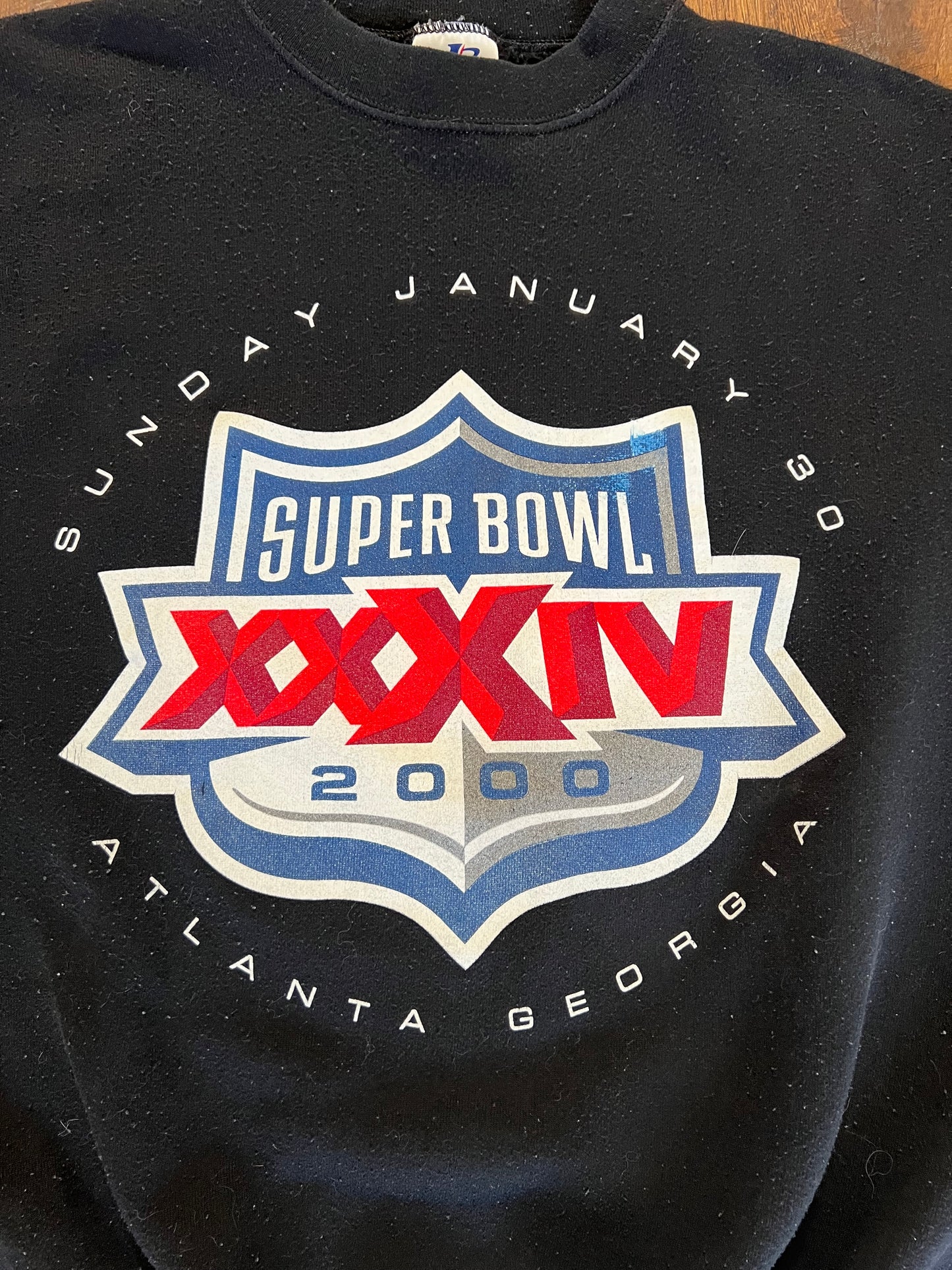 Vintage Clothing - Crewneck Sweatshirt - Super Bowl 2000 - Atlanta, Georgia - X-Large - Logo Athletic
