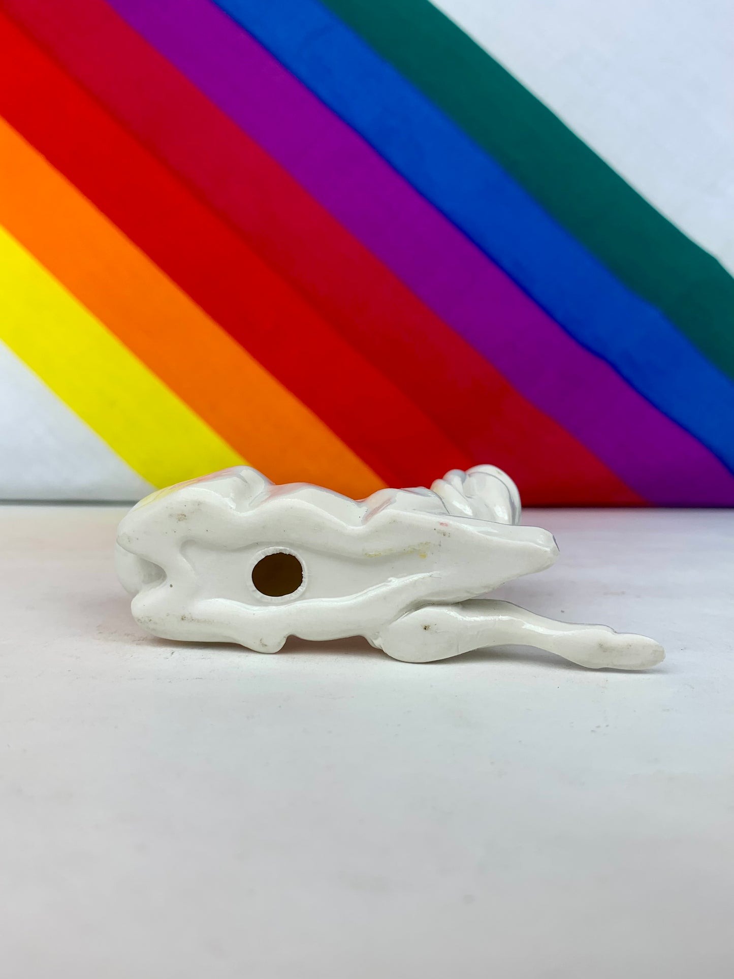 Vintage 1980's Ceramic Unicorn Figurine Trio - Made In Taiwan