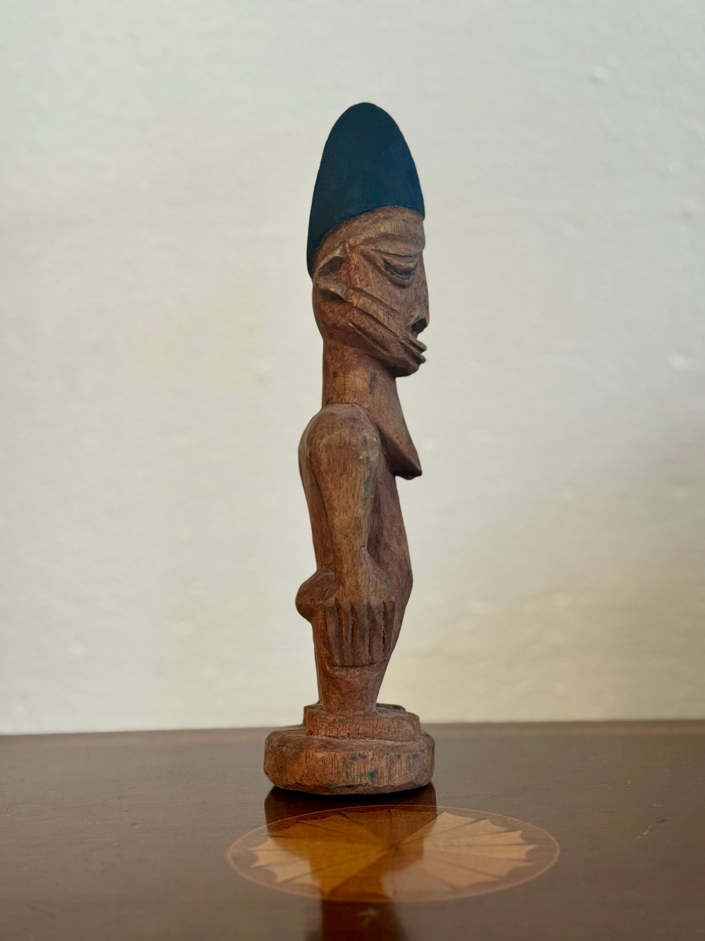 Vintage Art - Nigerian Fertility Ibeji Statue - 10” Carved Wood - Africa