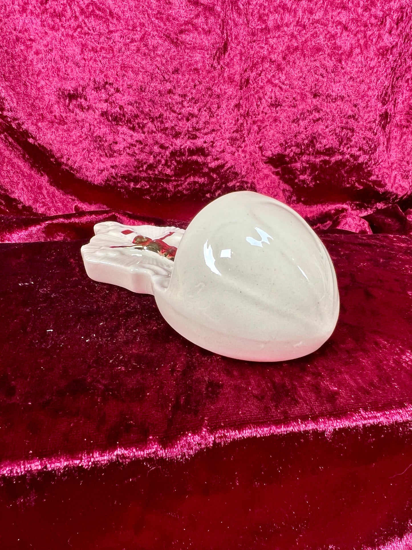 Vintage Religio - Ceramic Holy Water Font - Gold and Cream - USA