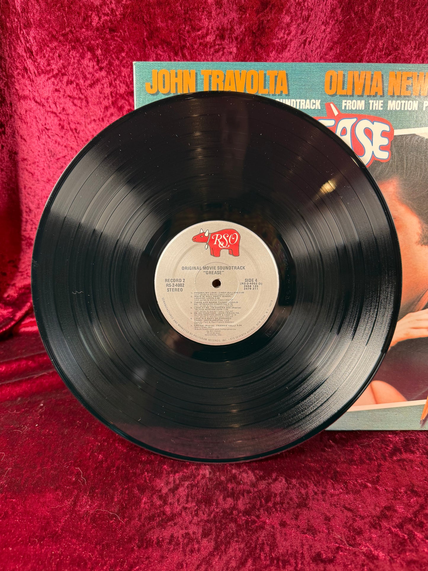 Vintage 12" Vinyl Record - Grease Original Motion Picture Soundtrack - Polygram Records - 1978