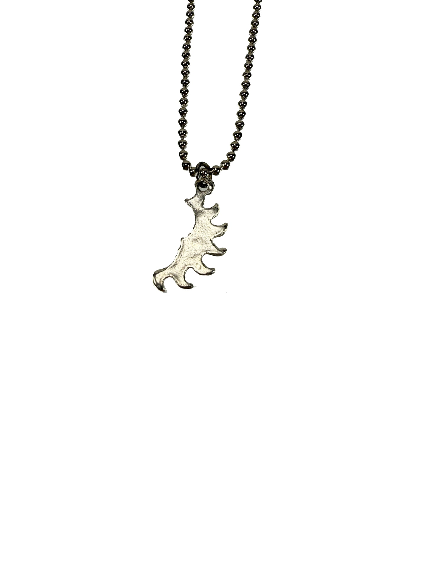 Vintage Necklace - Whimsigoth Crescent Moon with Sun Rays - Small 20" Ball Chain