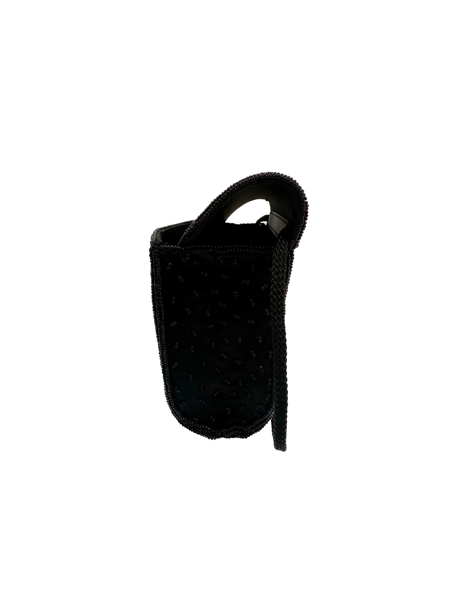 Vintage Purse - Colorful Beaded Black Evening Crossbody - La Regale