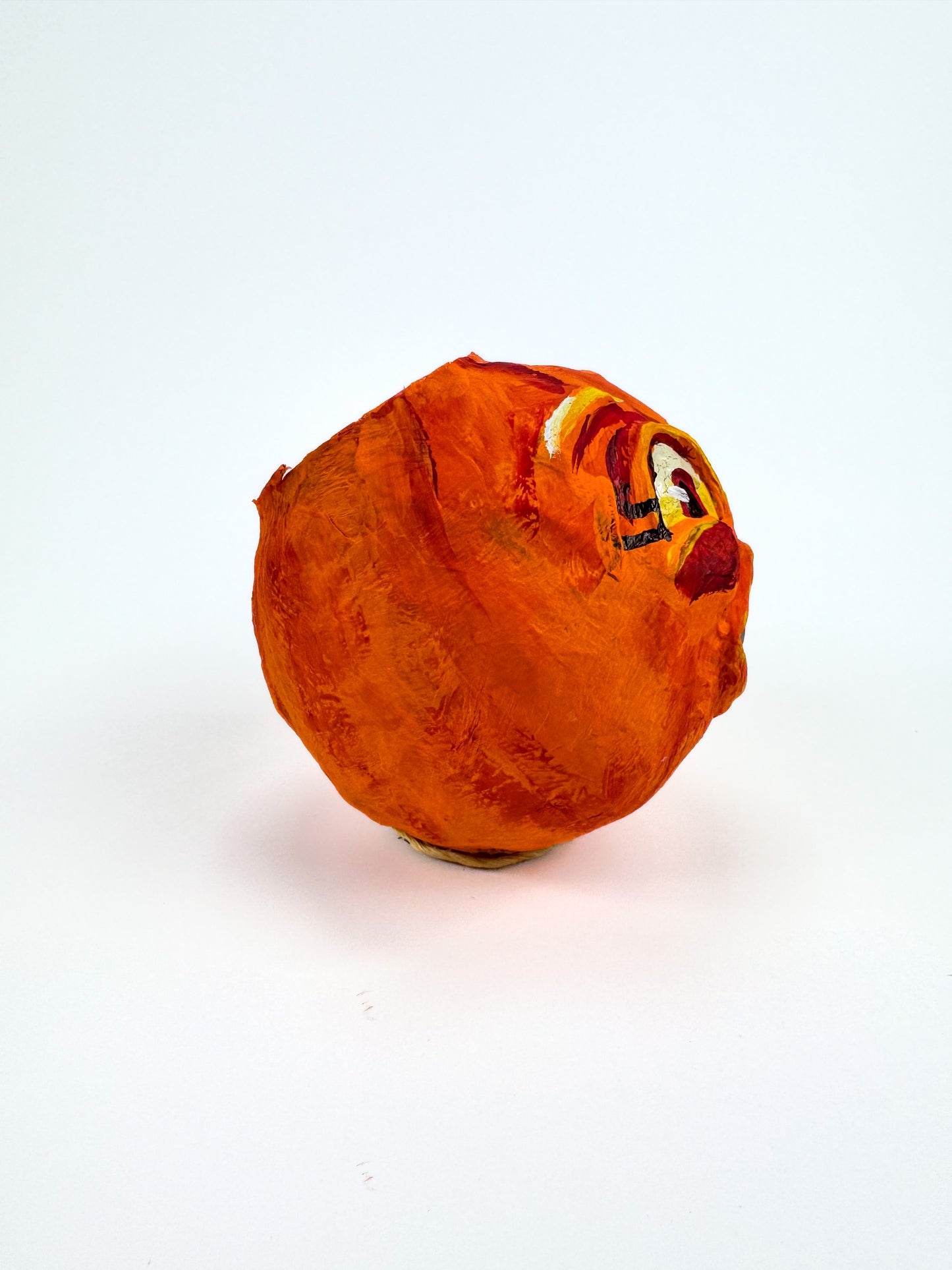 Vintage Inspired Handmade Paper Mache Lantern - Surprised Jack-o-Lantern