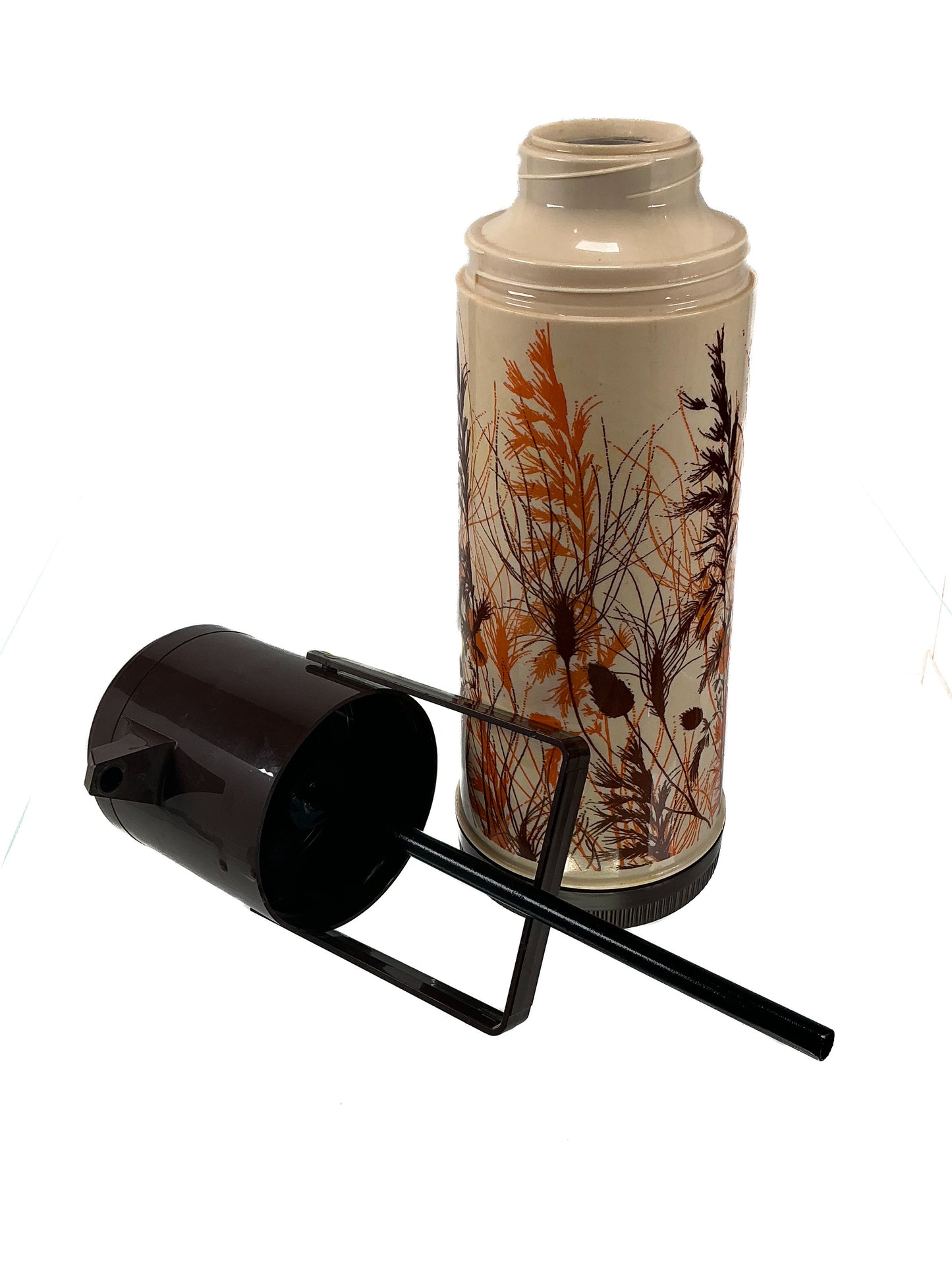 Vintage Thermos - Aladdin Pump A Drink Hot or Cold - Wheat Design